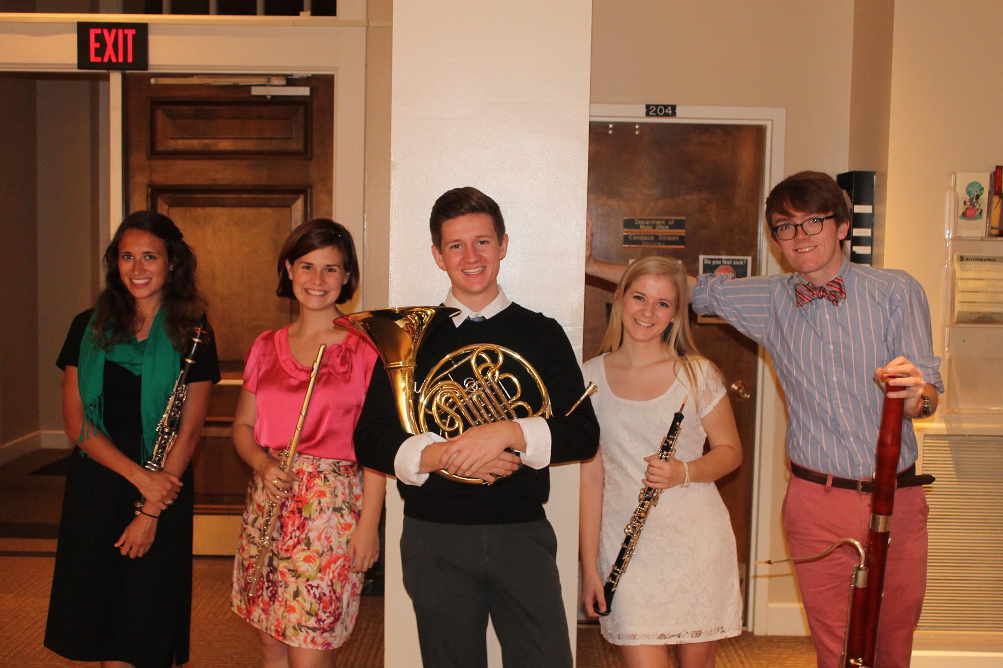 Michaela with her Peachtree Quintet colleagues