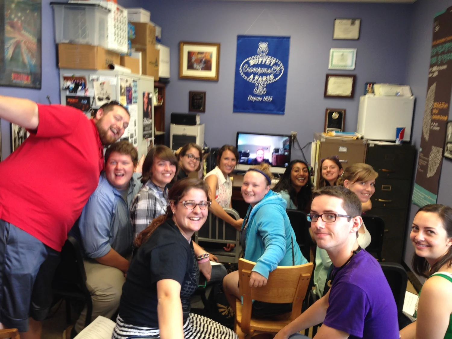 TTU Clarinet Studio teleconferencing with David Blumberg