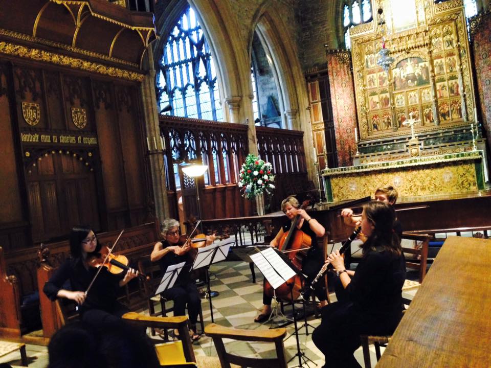 TTU student Sarah McMichen performing Mozart Clarinet Quintet at Harlaxton Chamber Music Festival
