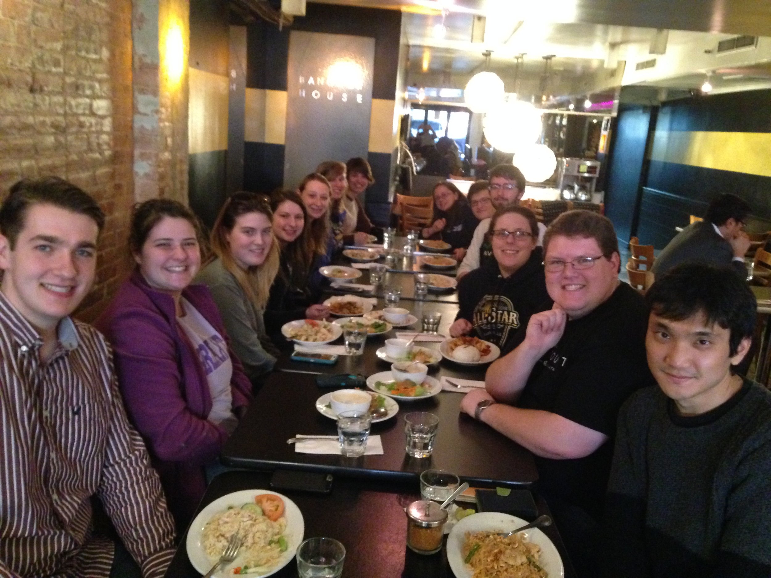 TTU Clarinet Studio's last minute lunch together in NYC before heading back to La Guardia