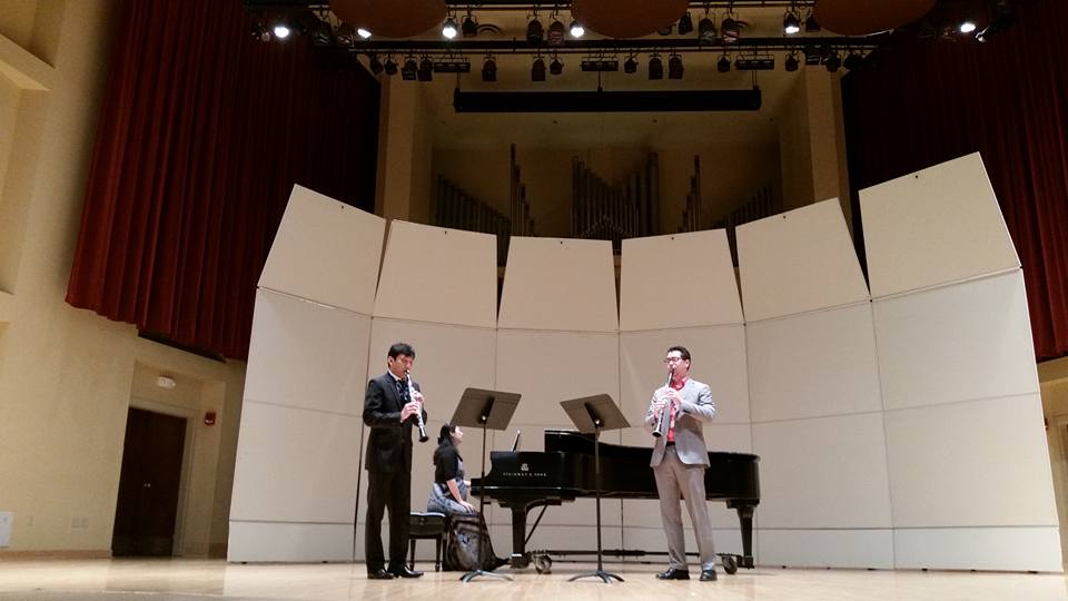 World Premiere performance of Jeff Brooks's "Life's A Celebration" by Wonkak Kim and Jeff Brooks, clarinets with Grace Choi, piano