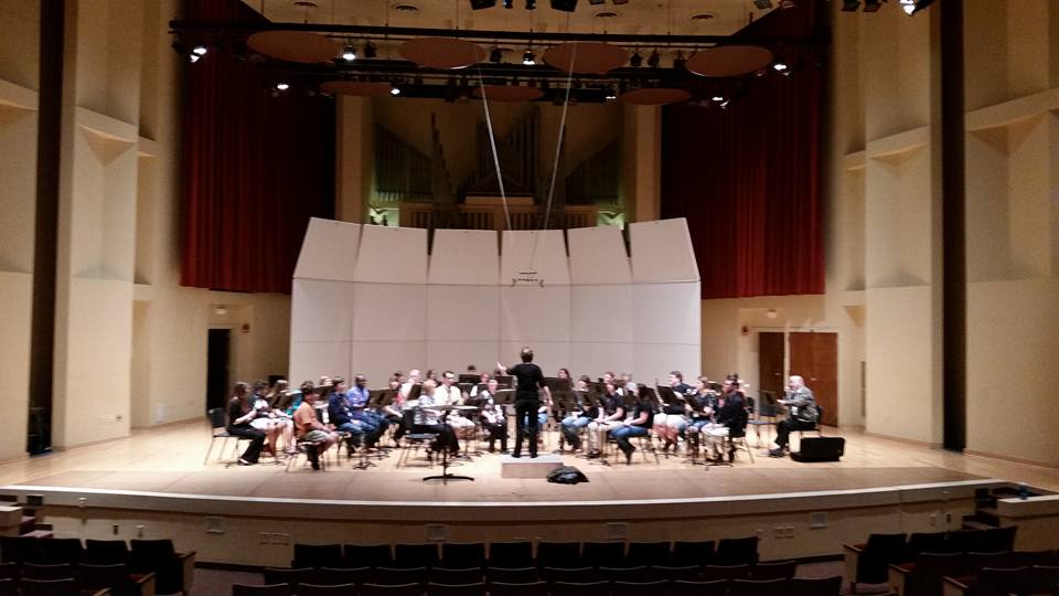 RoAnn Romines rehearsing the TTU Festival Clarinet Choir