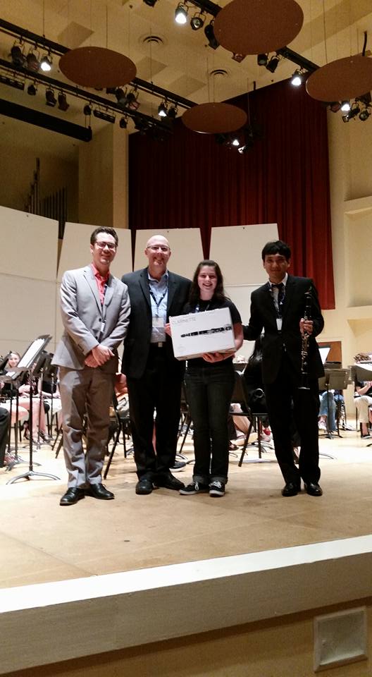 Lena Fomenko, TTU Sophomore Clarinet Major, is awarded the inaugural TTU-Buffet Clarinet Prize!