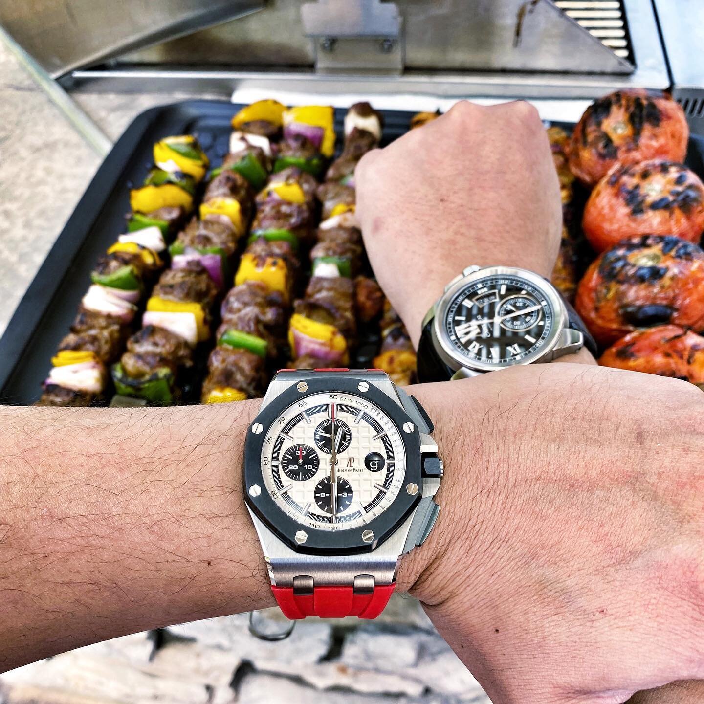 Kabobs 🍢 and watches⌚️.
