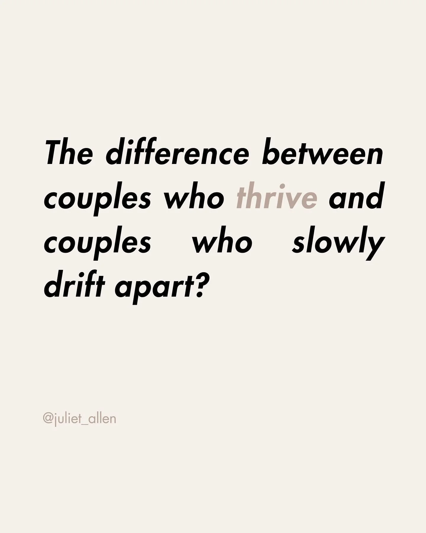 The difference between couples who last and couples who fall apart? 🚩 
 It&rsquo;s not love. It&rsquo;s not s*x. It&rsquo;s not compatibility. 👉🏻 It&rsquo;s the willingness to move through the seasons together.
 To show up, repair, communicate hon