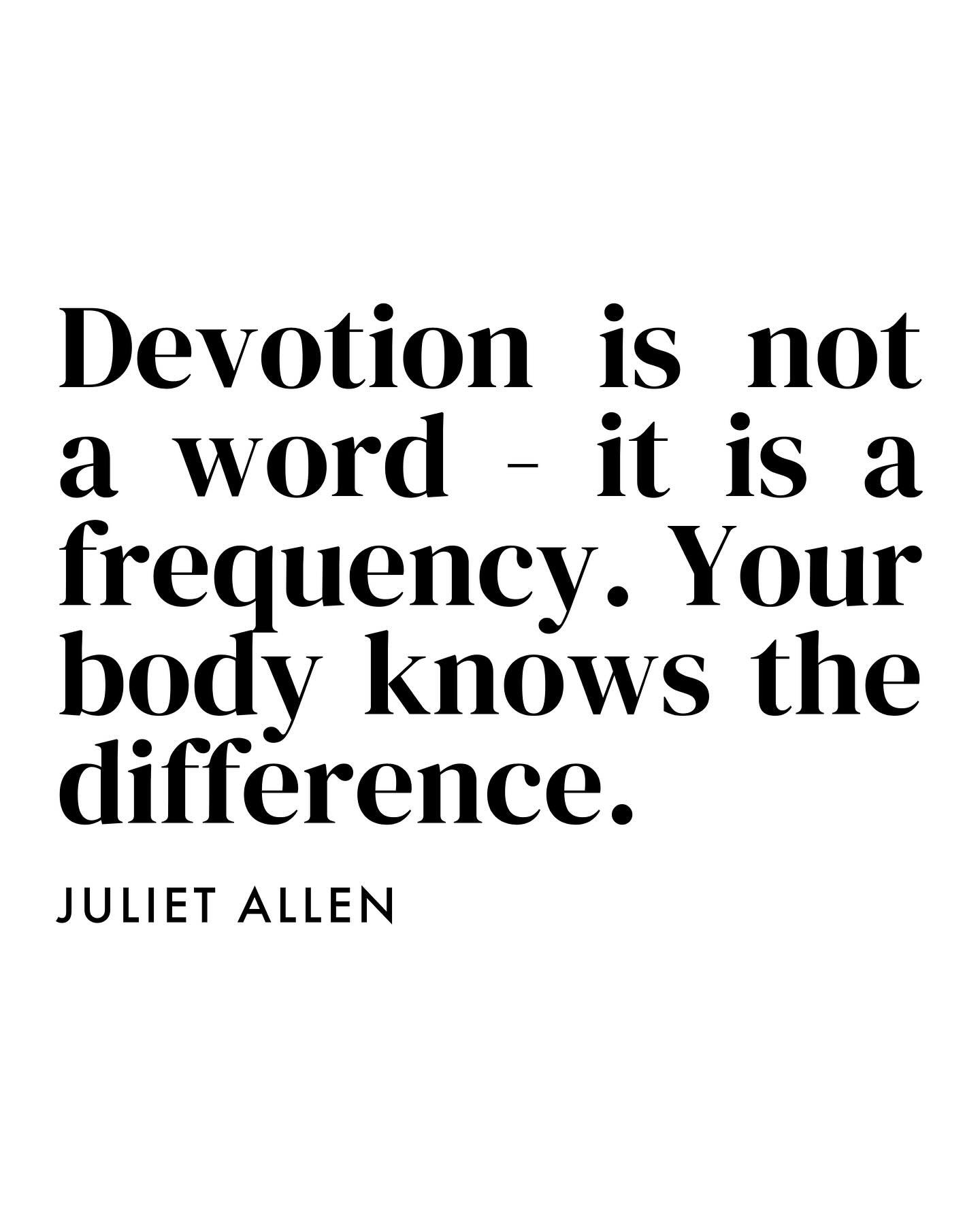 Devotion is not something you say - it&rsquo;s something you feel. A frequency. A way of showing up for yourself, your pleasure, your erotic evolution.

Your body always knows the truth: When you&rsquo;re going through the motions vs. when you&rsquo;