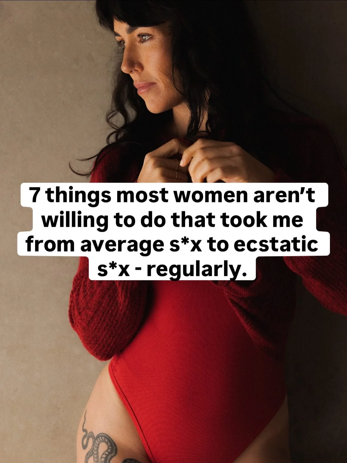 Most women think great s*x is about chemistry, technique, or luck. It&rsquo;s not.

For me, ecstatic s*x became consistent when I stopped avoiding the deeper work, and started meeting myself honestly. Therapy. Education. Healing trauma. Nervous syste