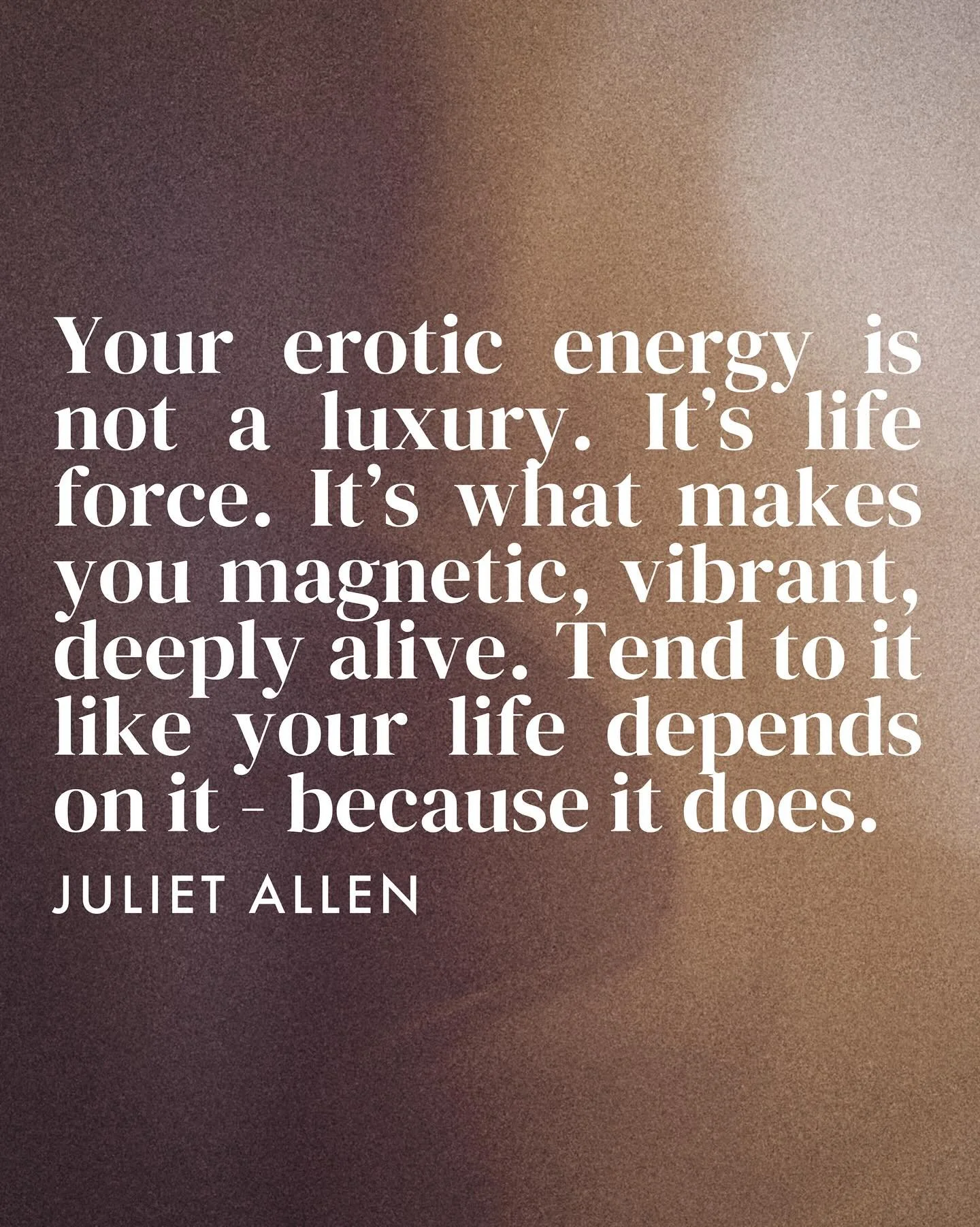 Your s*xual energy is your life force energy! When it&rsquo;s ignored, suppressed, or numbed, it doesn&rsquo;t disappear- it stagnates.

Like a blocked drain, pressure builds until the body finds another way to release it. Through illness/disease. Th