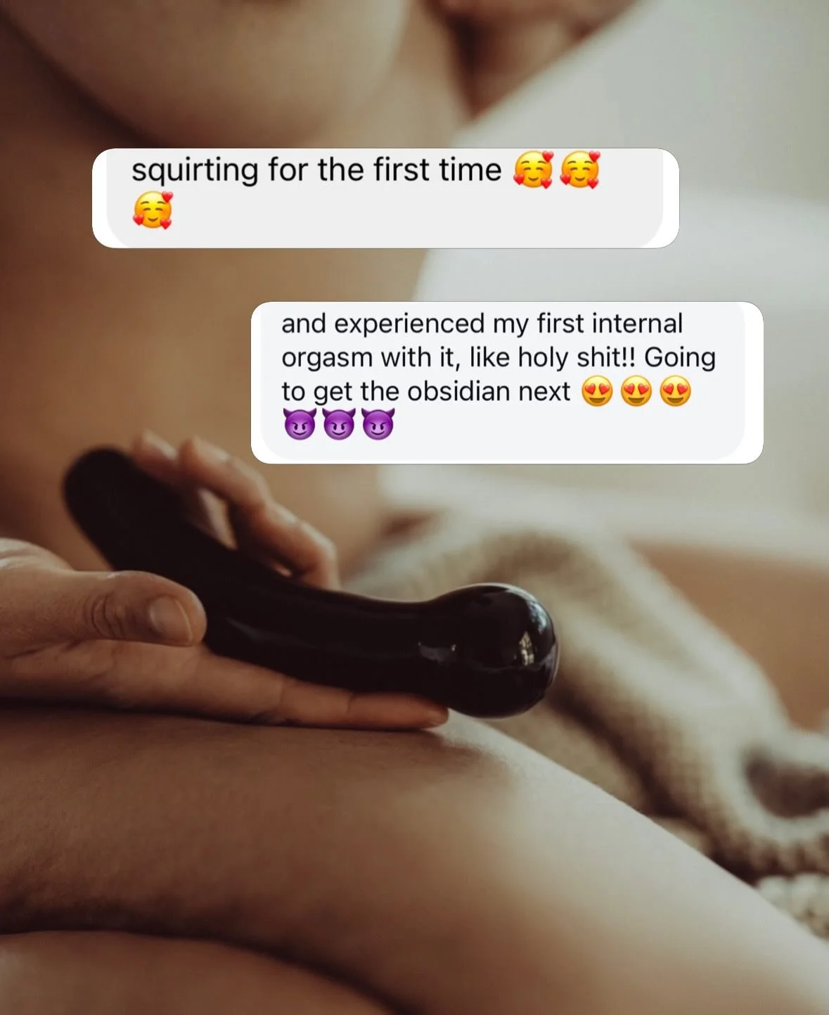 I asked women what they felt using the Black Obsidian Juliet Ple* sure Wand. SCROLL RIGHT 🔥 👉🏻

Fact is, Black Obsidian is a naturally occurring volcanic glass - formed from fire, cooled into something smooth, dense, and incredibly strong. 100% na