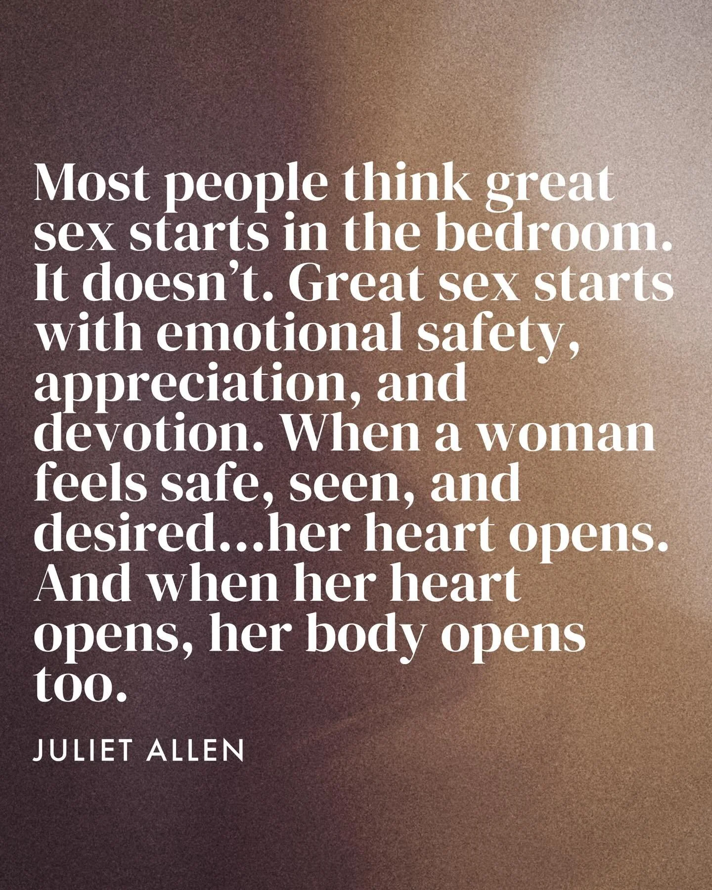 Most people are chasing better s* x&hellip;without tending to the foundation it&rsquo;s built on. You can learn all the techniques. Try all the positions. Do all the &ldquo;right&rdquo; things&hellip;

But if emotional safety isn&rsquo;t there, if ap