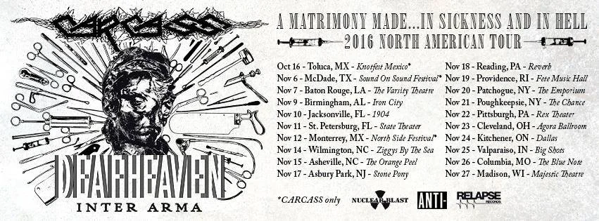 Catch Inter Arma on tour with Deafheaven and Carcass this fall