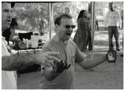 Co-Directors Phil Guidry (left) and Simon Herbert (right) on set