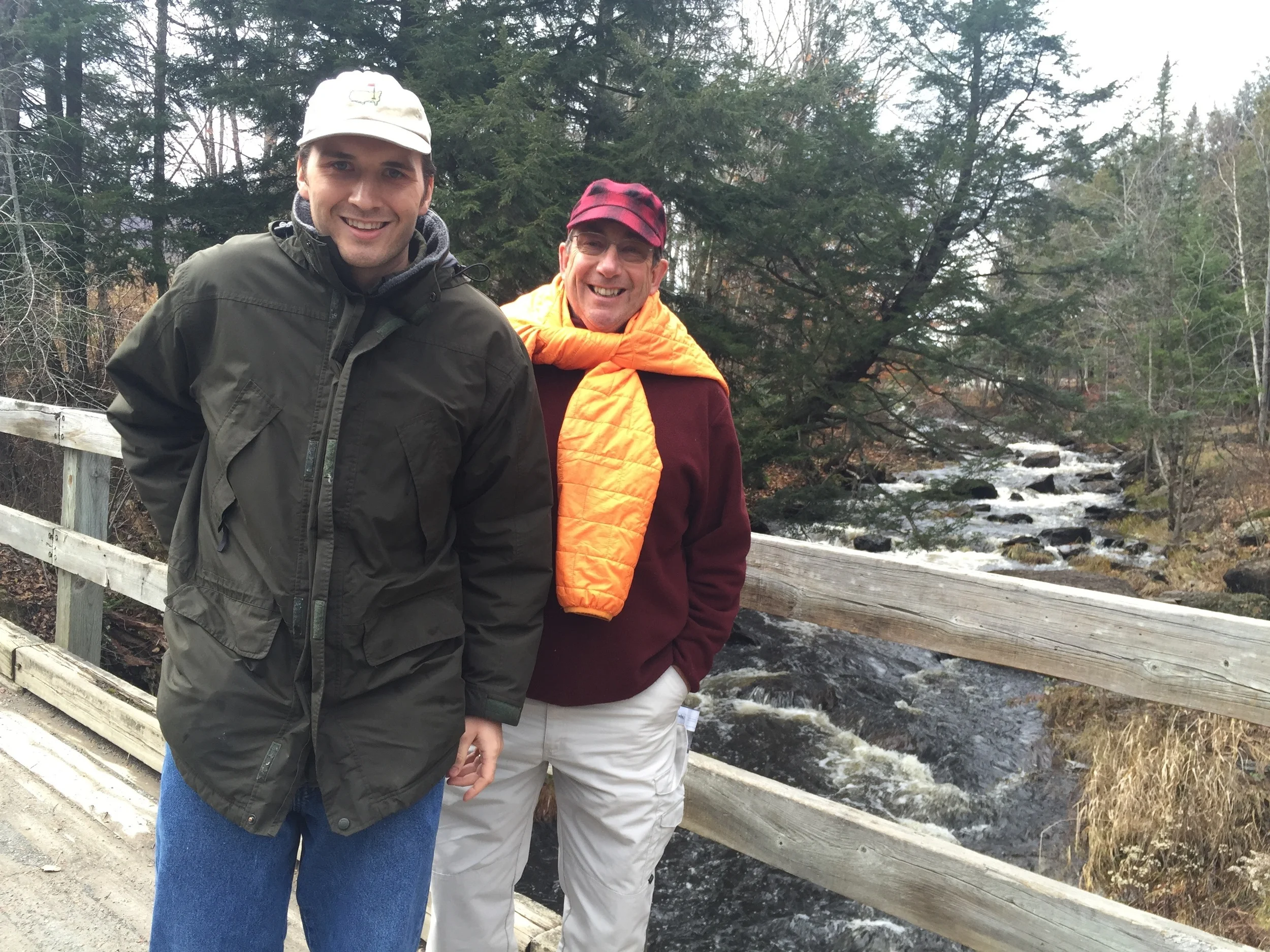 Cal, Dad, and I went hiking at Mont Orford.