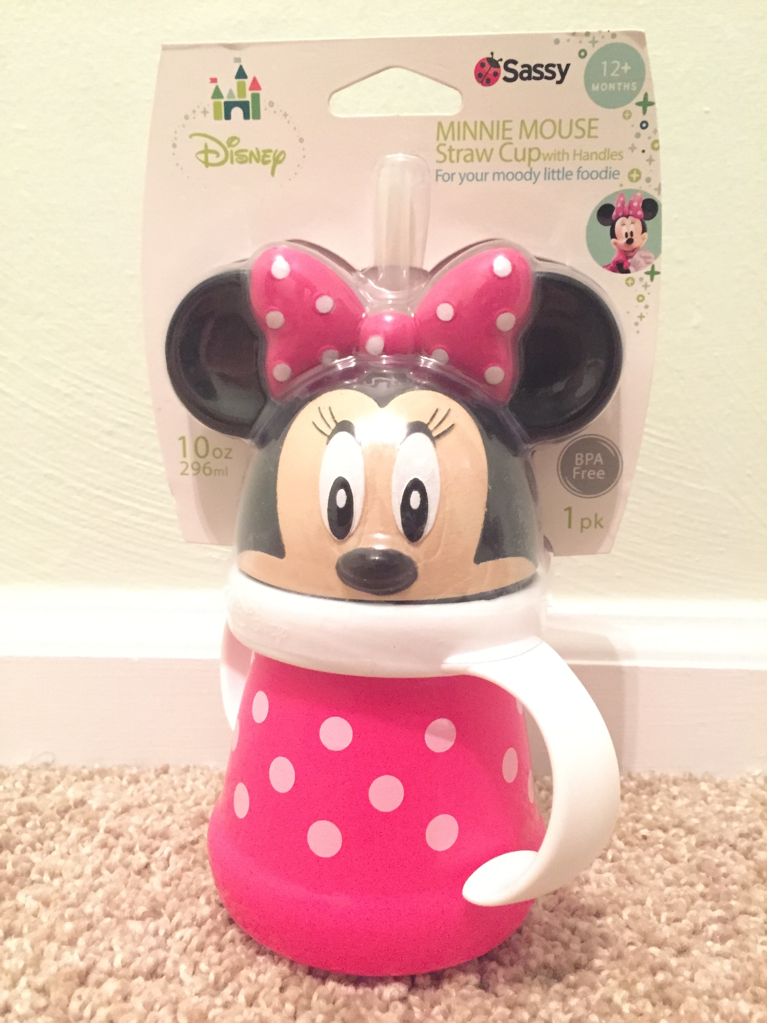 My friend, Angela, saw my post last week. I mentioned this sippy cup and she was sweet enough to pick it up for me (well, for baby)! Oh, the power of social media! ;)