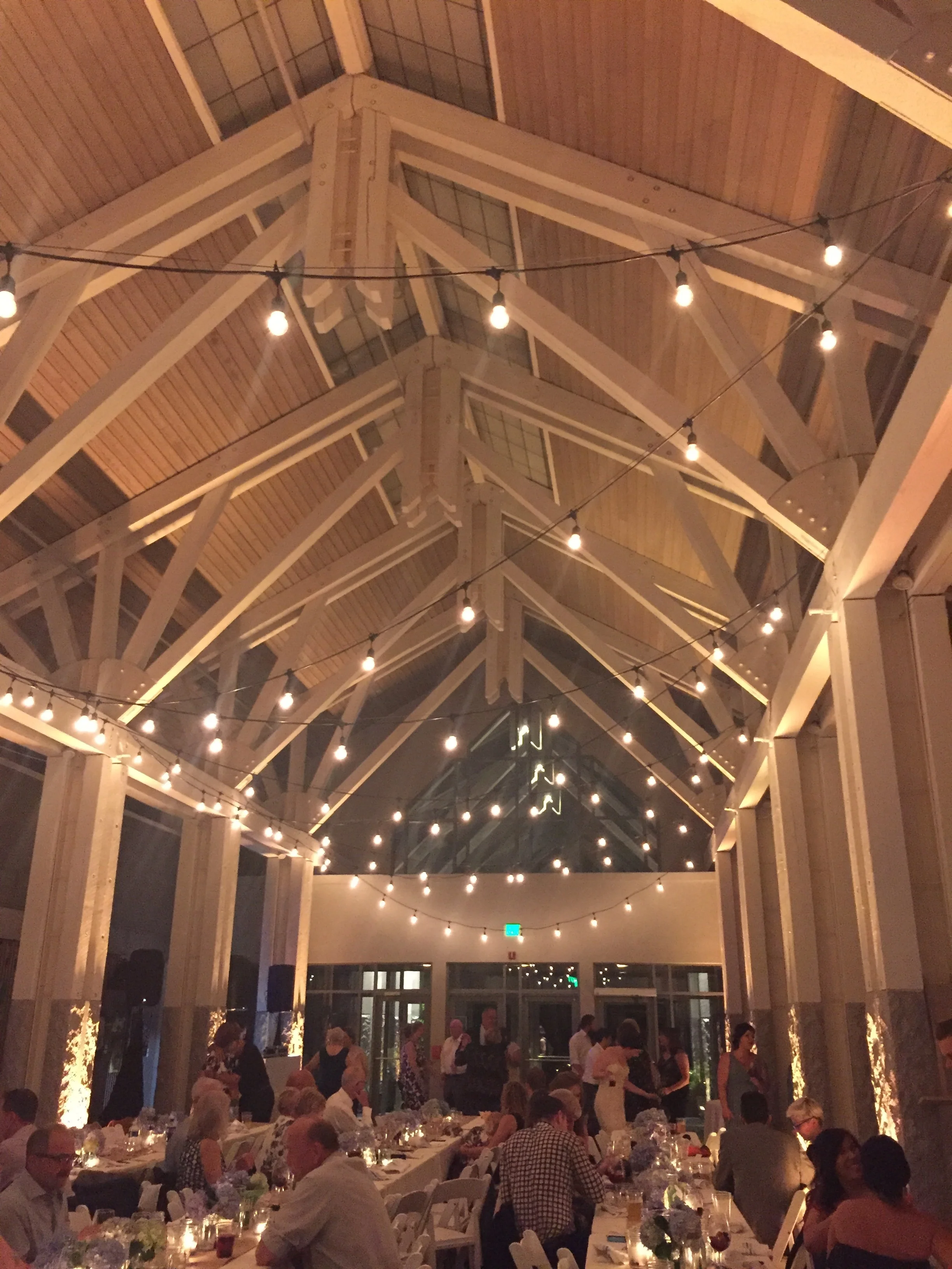Blue Steel Lighting created such a romantic atmosphere with simple market lights. If you've never seen Baker Hall in the daytime, I'll just let you know it's a fine space, but lacks this kind of magic. Folks, lighting changes EVERYTHING! 