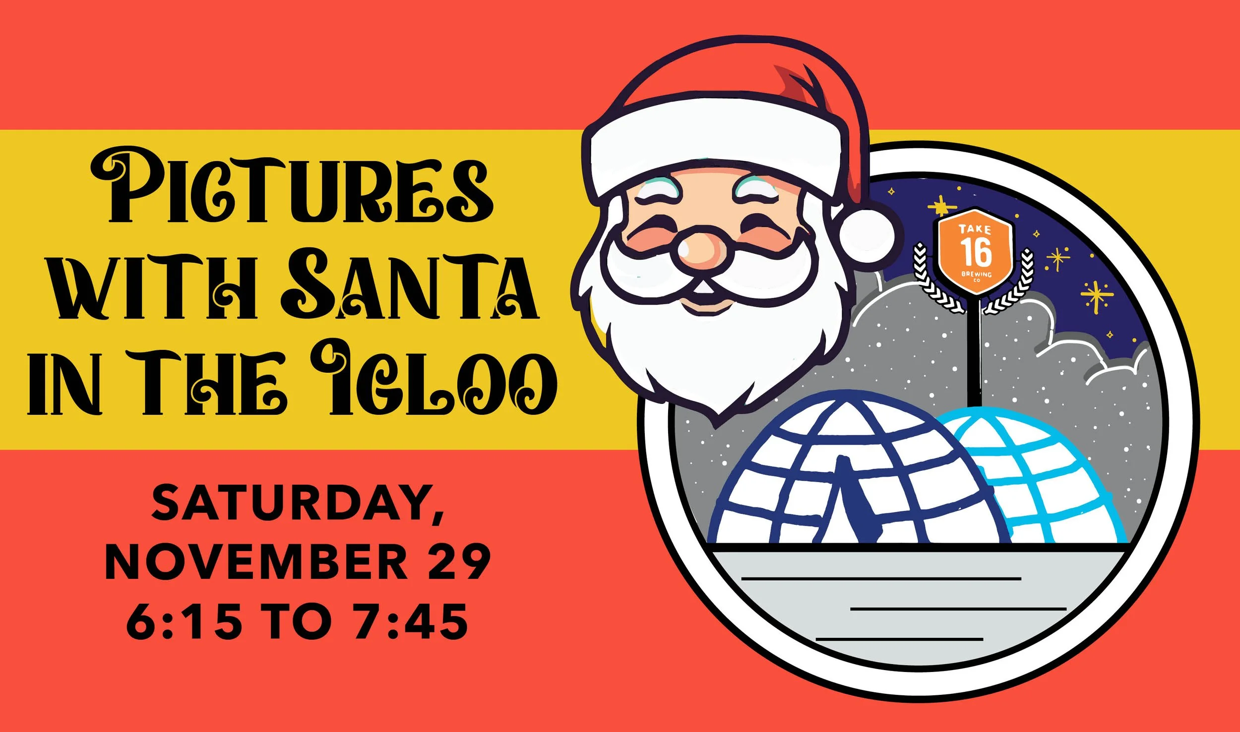 Pictures with Santa in the Igloo