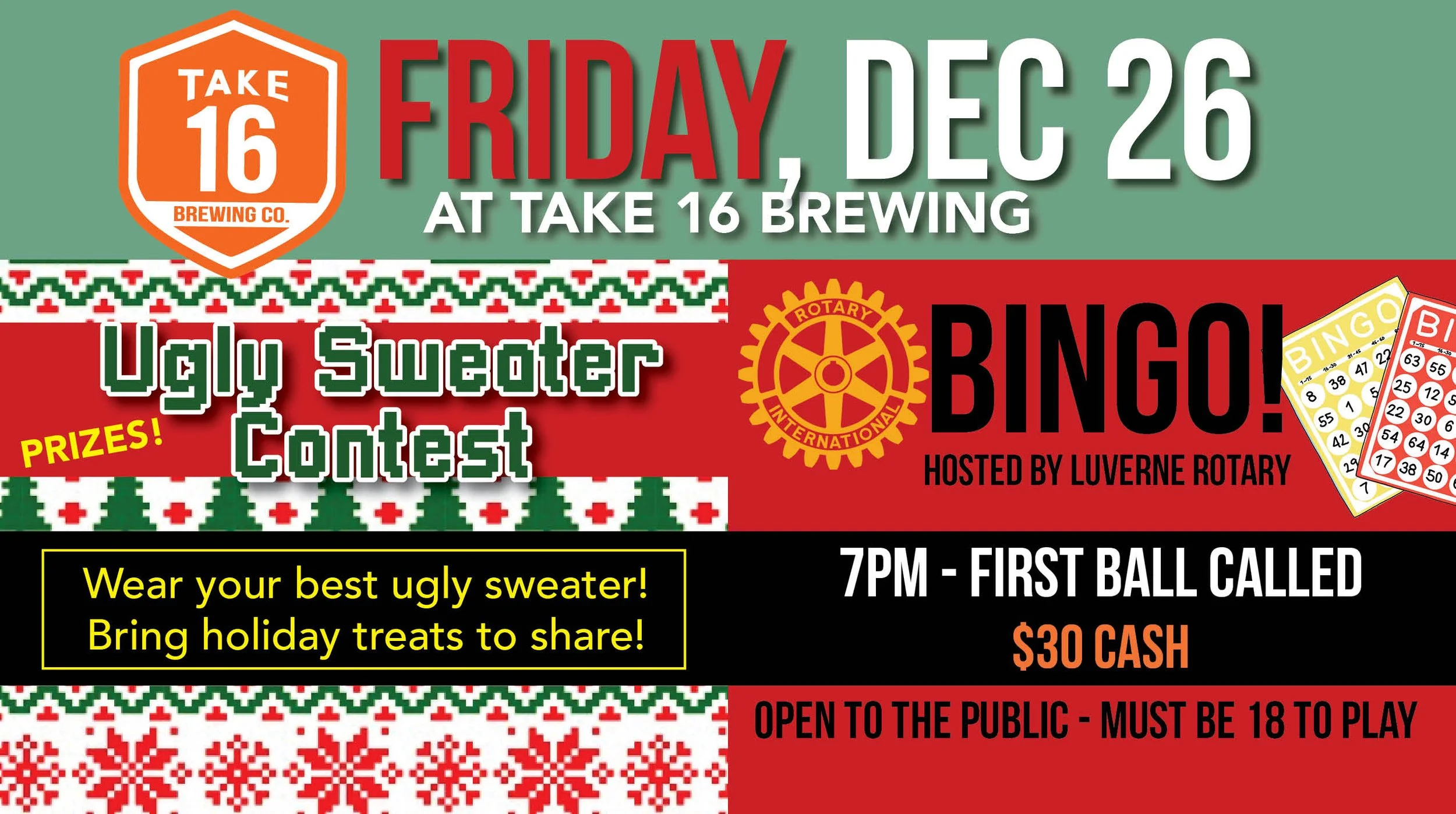 Festive FRIDAY Holiday Bingo - Hosted by Luverne Rotary