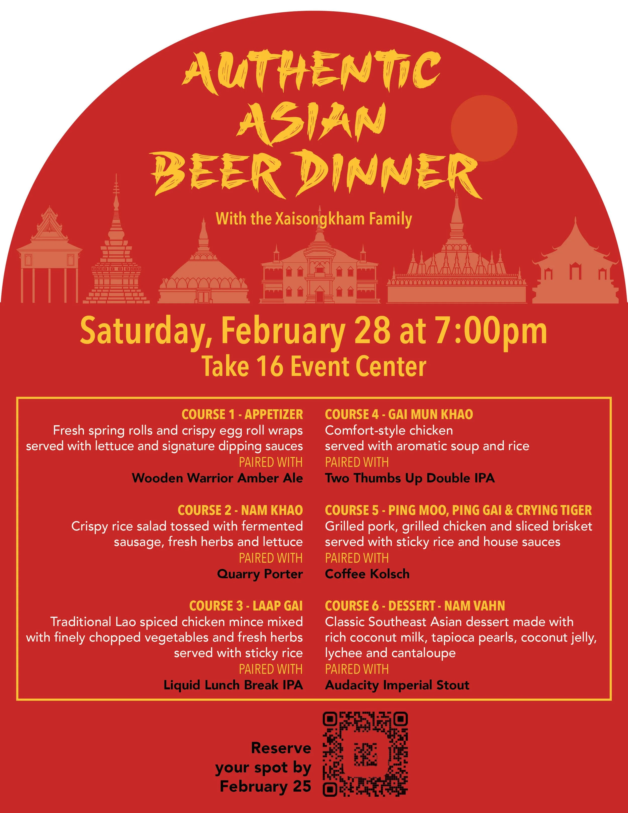 Authentic Asian Beer Dinner