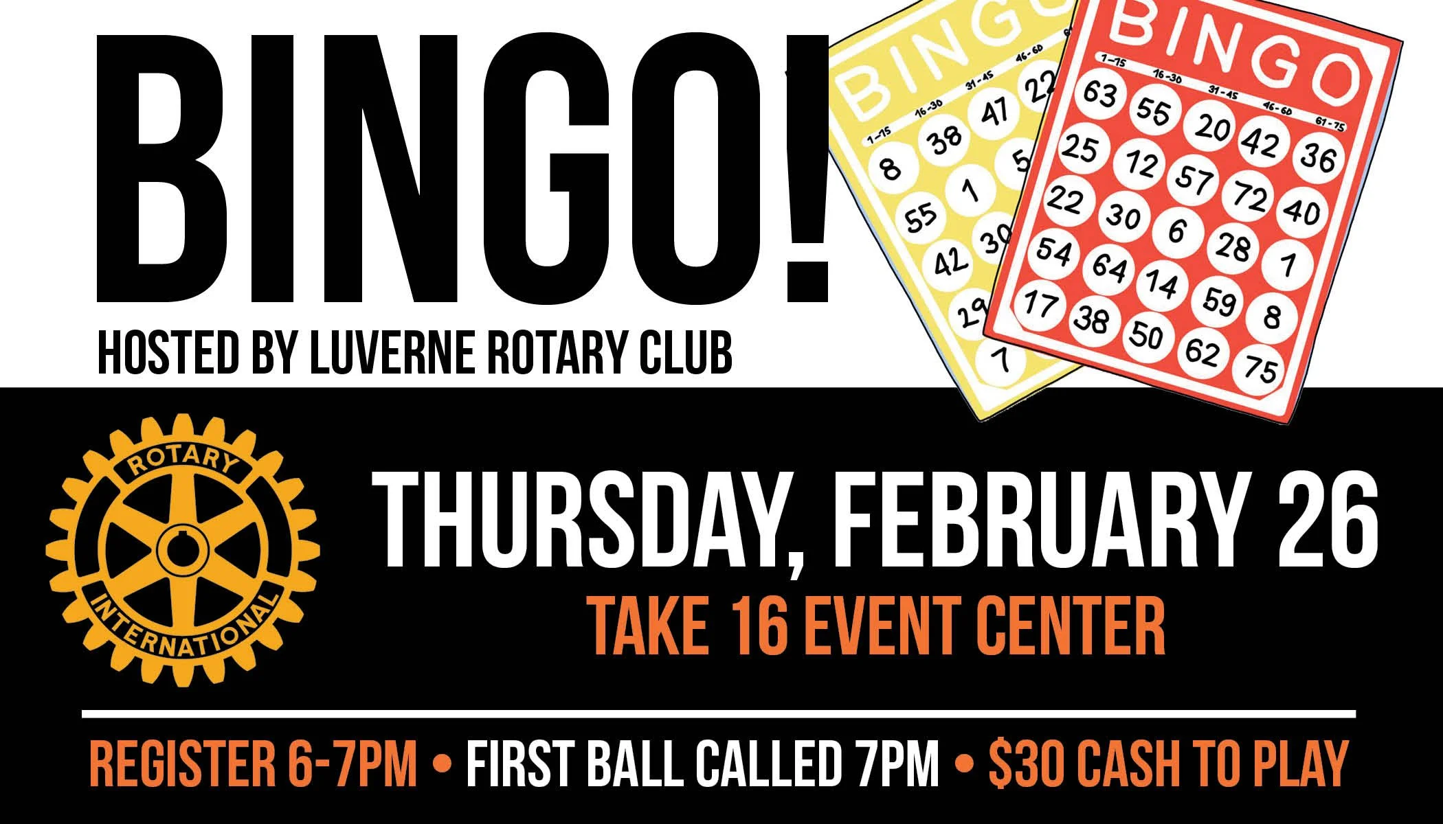 Bingo Sponsored by Rotary