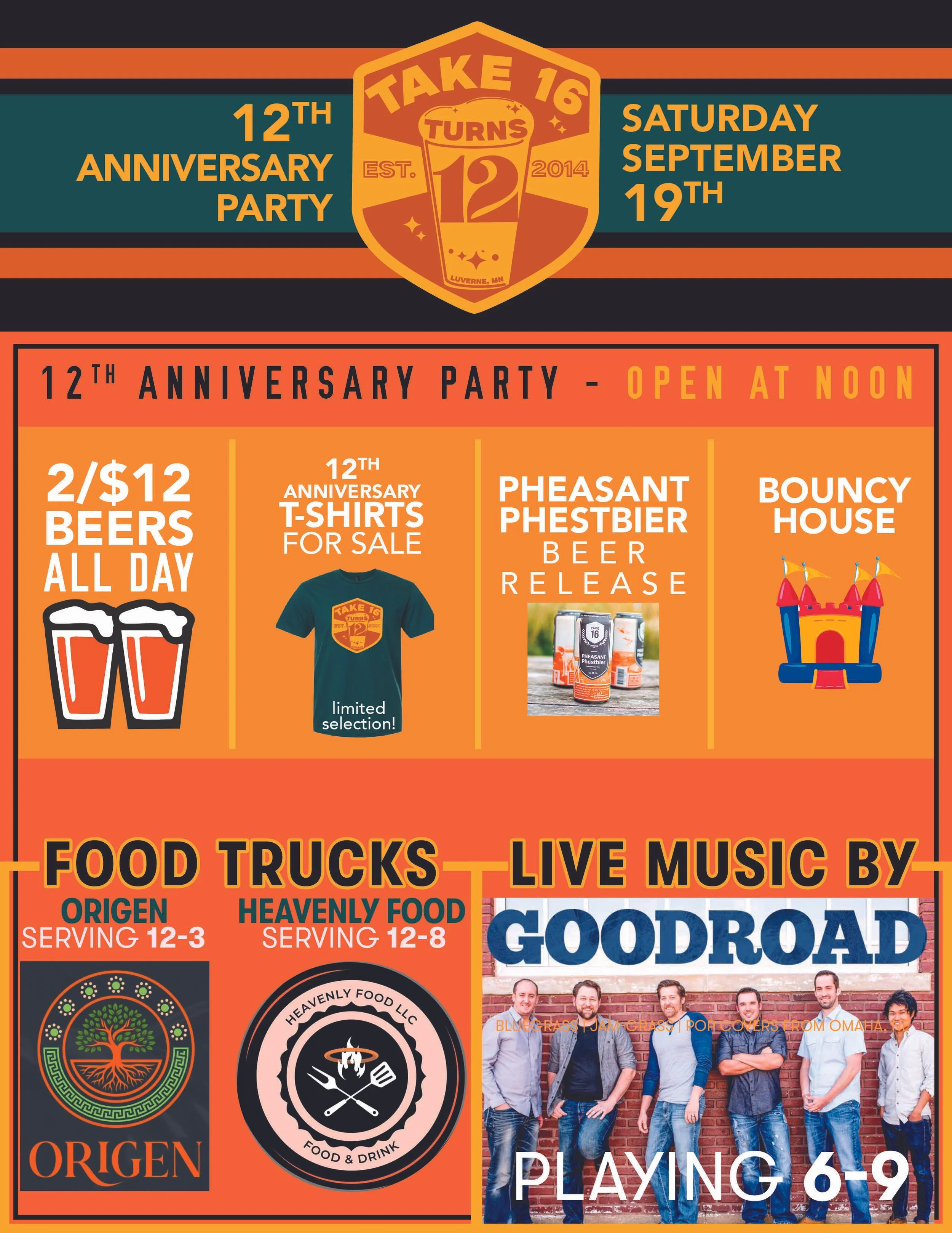 TAKE 16 TURNS 12! - 12th anniversary party