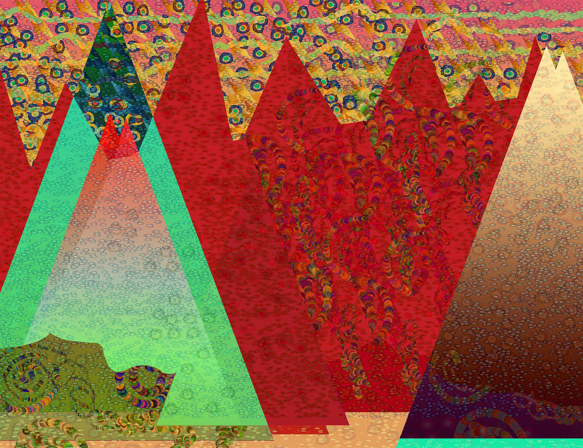Red Mountains, Gold Mountain, Patterns