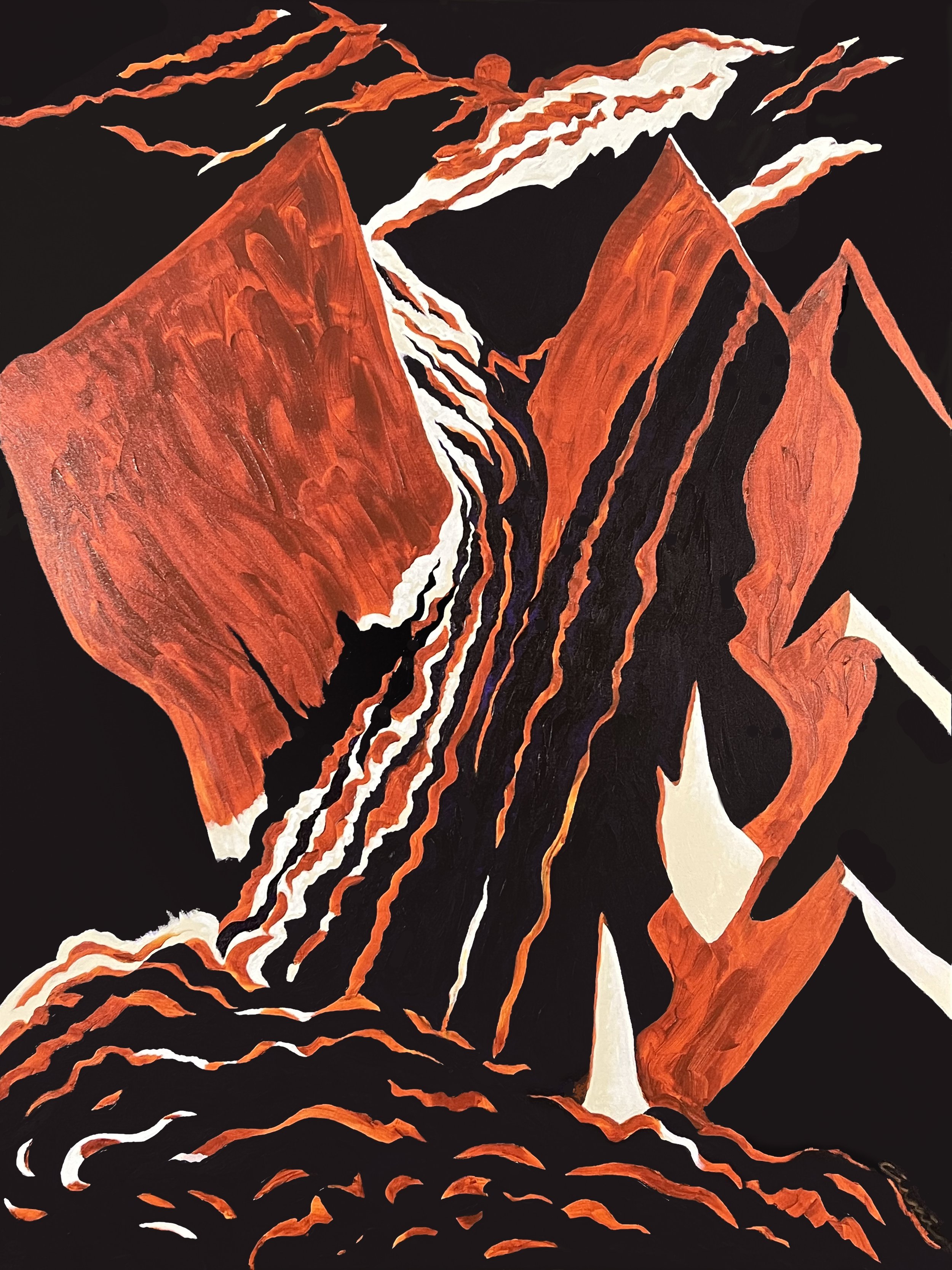 Deluge, Sharp Red Cliffs, Black Oil Flowing