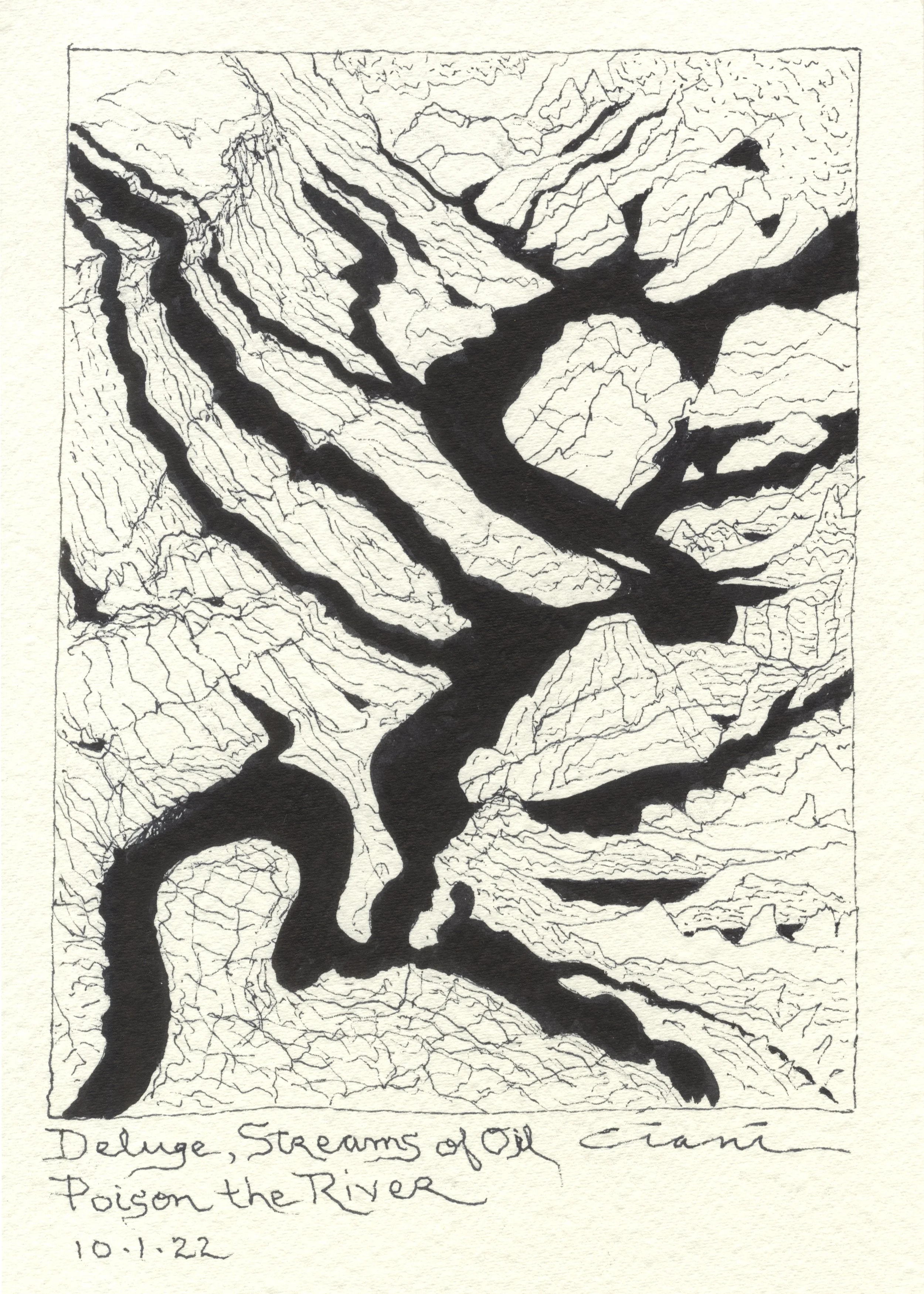 Deluge, Streams of Oil Poison the River