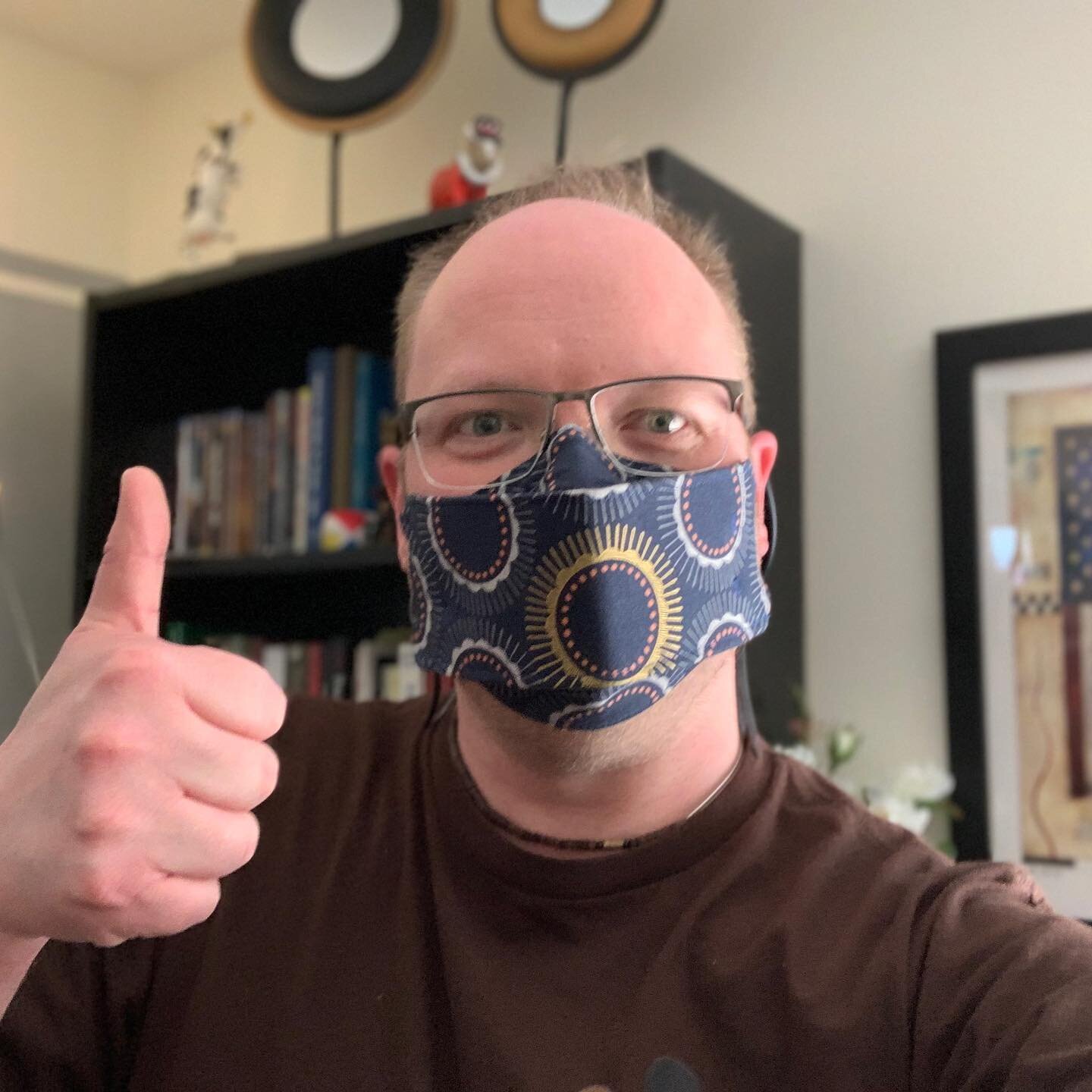 TY @bicycletrashdc for the awesome mask 😷- it fits my enormous cranium -  the rubber straps &amp; extra wires make for a moldable comfortable fit. The design  creates this little box of air around my mouth so I don&rsquo;t feel like I&rsquo;m inhali