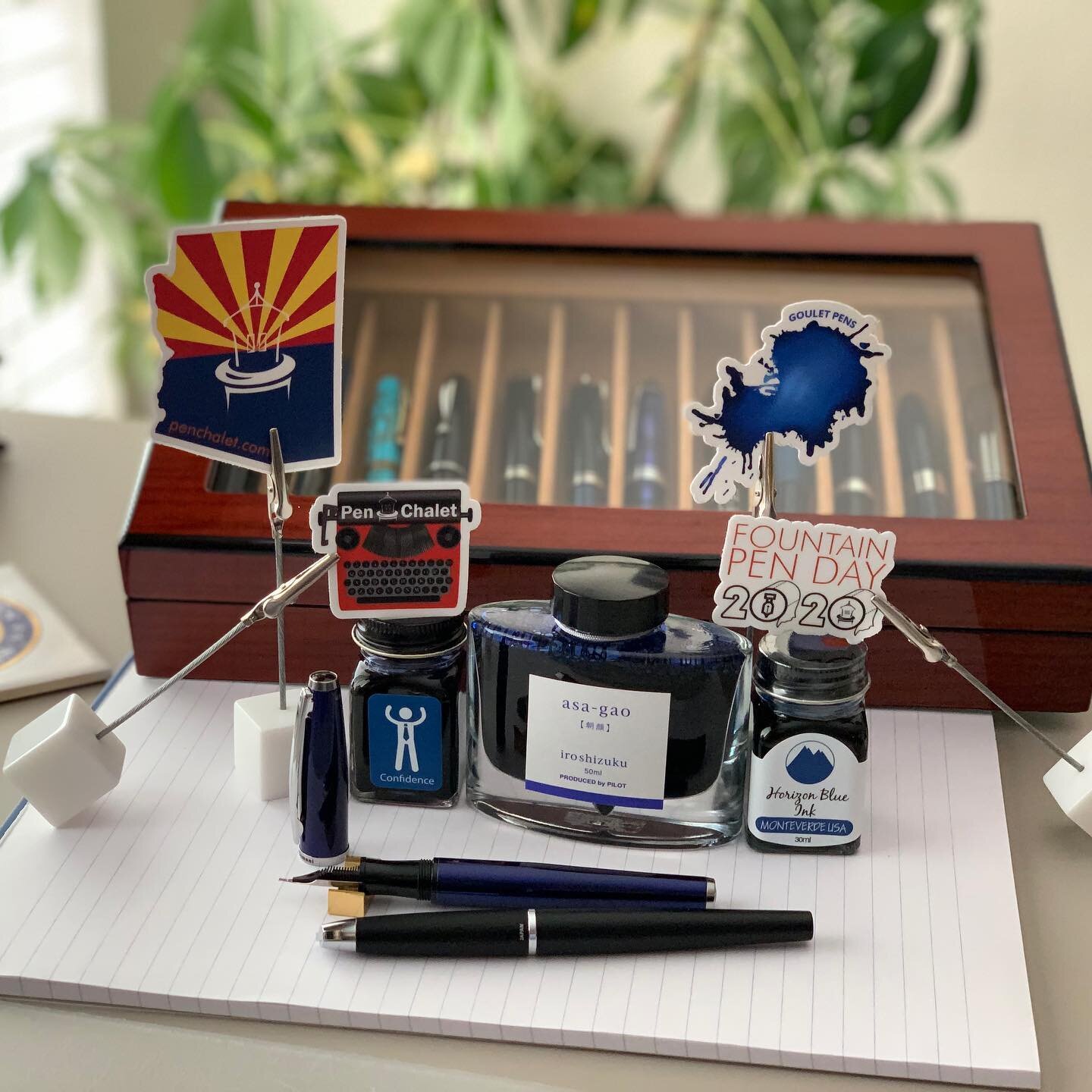 1st delivery of fountain pen haul from #fountainpenday2020 TY @penchalet for the &ldquo;confidence blue&rdquo;, sticker, &amp; swift shipping. #writeon as @gouletpens would say 🖊 ✒️ @fountainpenday @figboot11  @fountainpenhospital