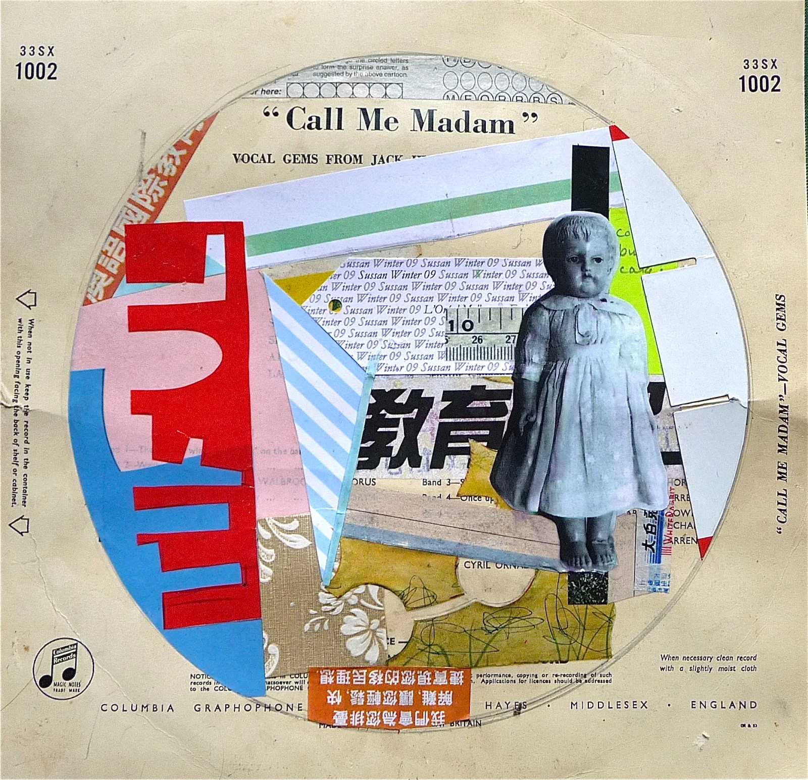 Don't Call Me Madam. 2010. Collage on wood.