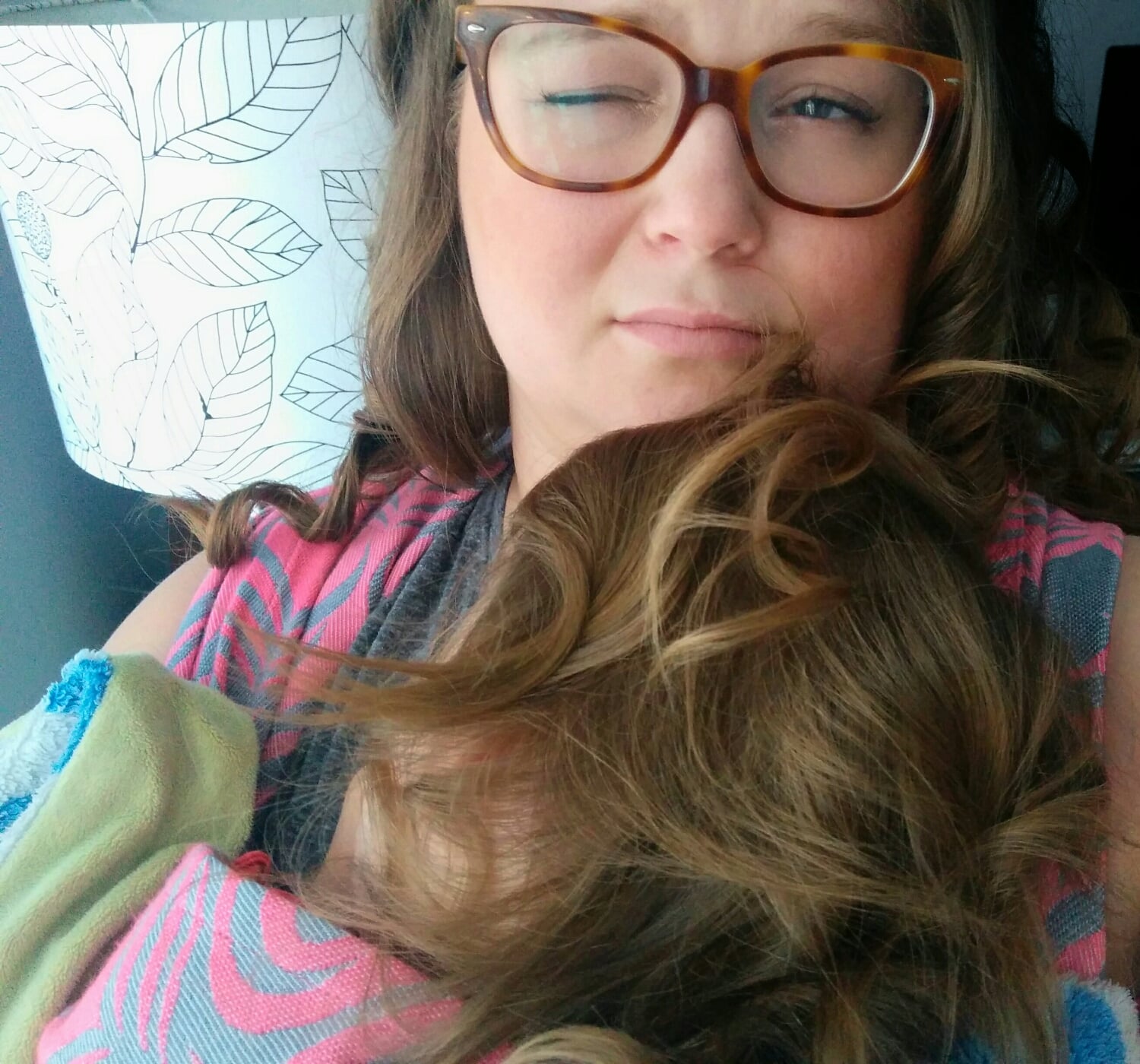 Although I was really enjoying myself, this Peaceful nap with my toddler was not without difficulty. Her hair kept creeping its way to my nose... 