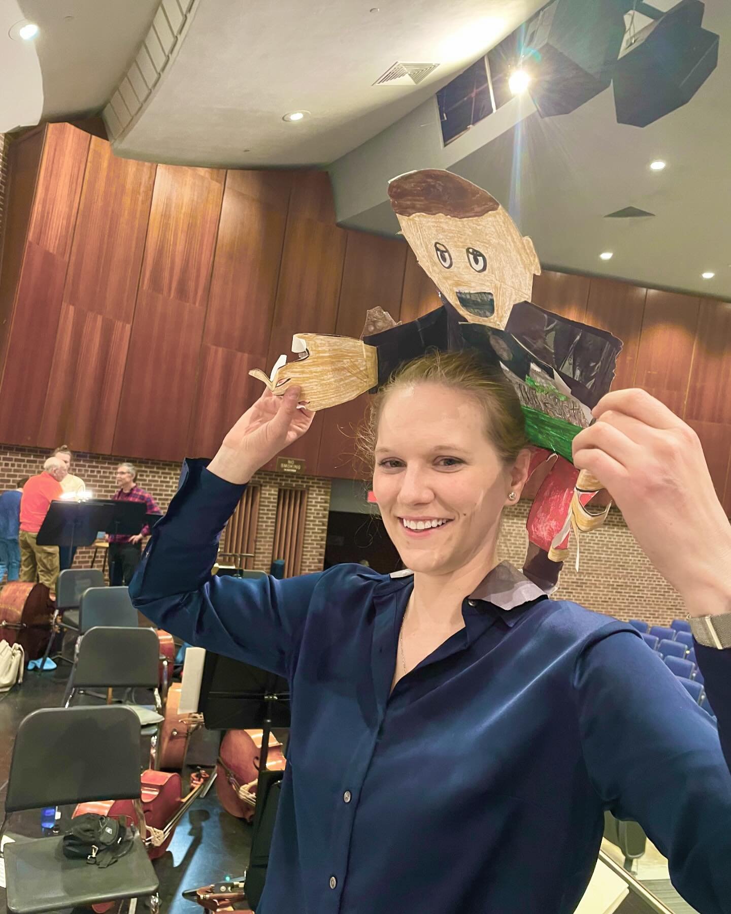 I may have not known who Flat Stanley was previously, but he introduced himself to me when he paid a visit to rehearsal with the @wayzatasymphony last week!