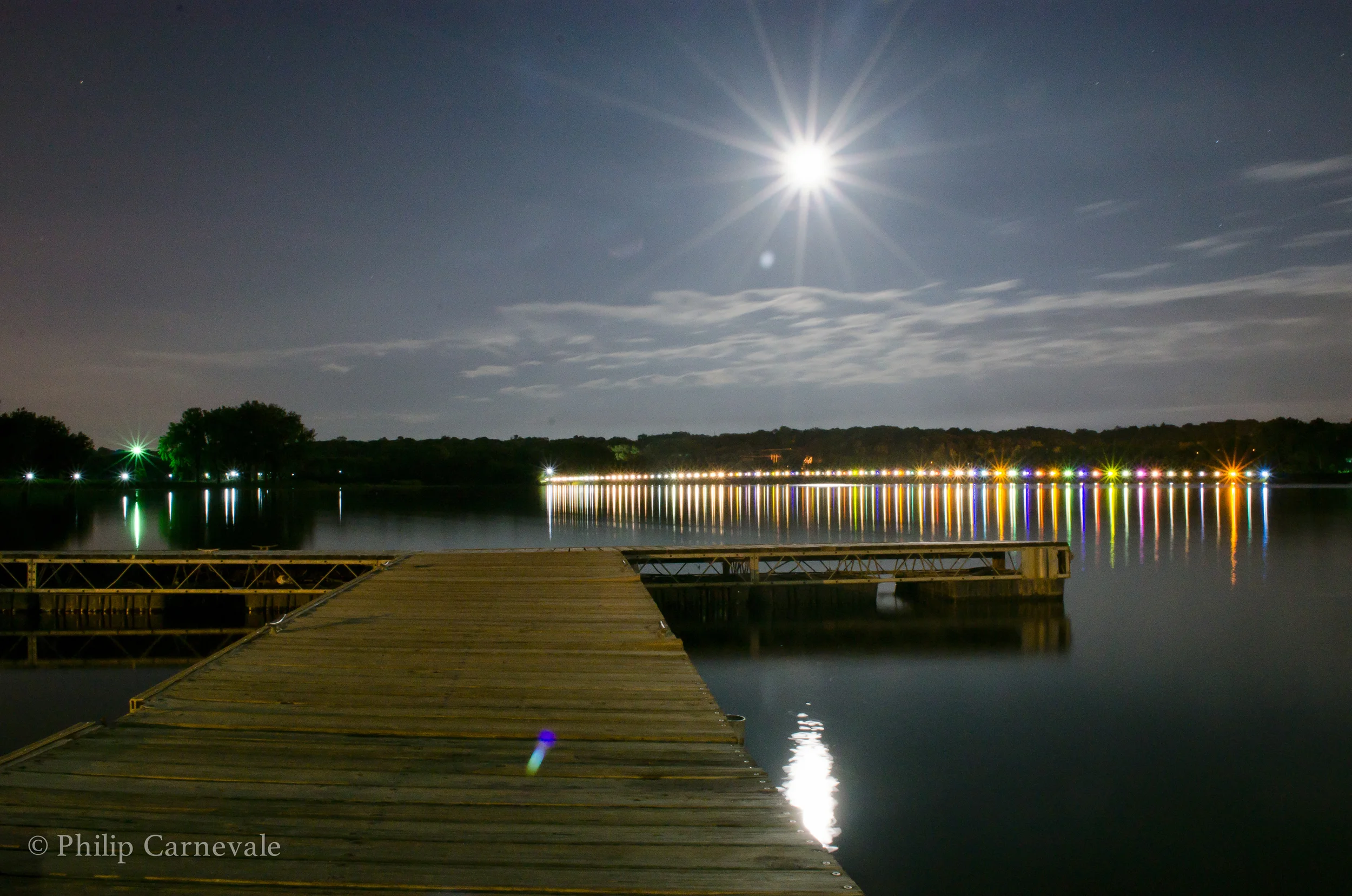Gray's Lake lit by Super Moon