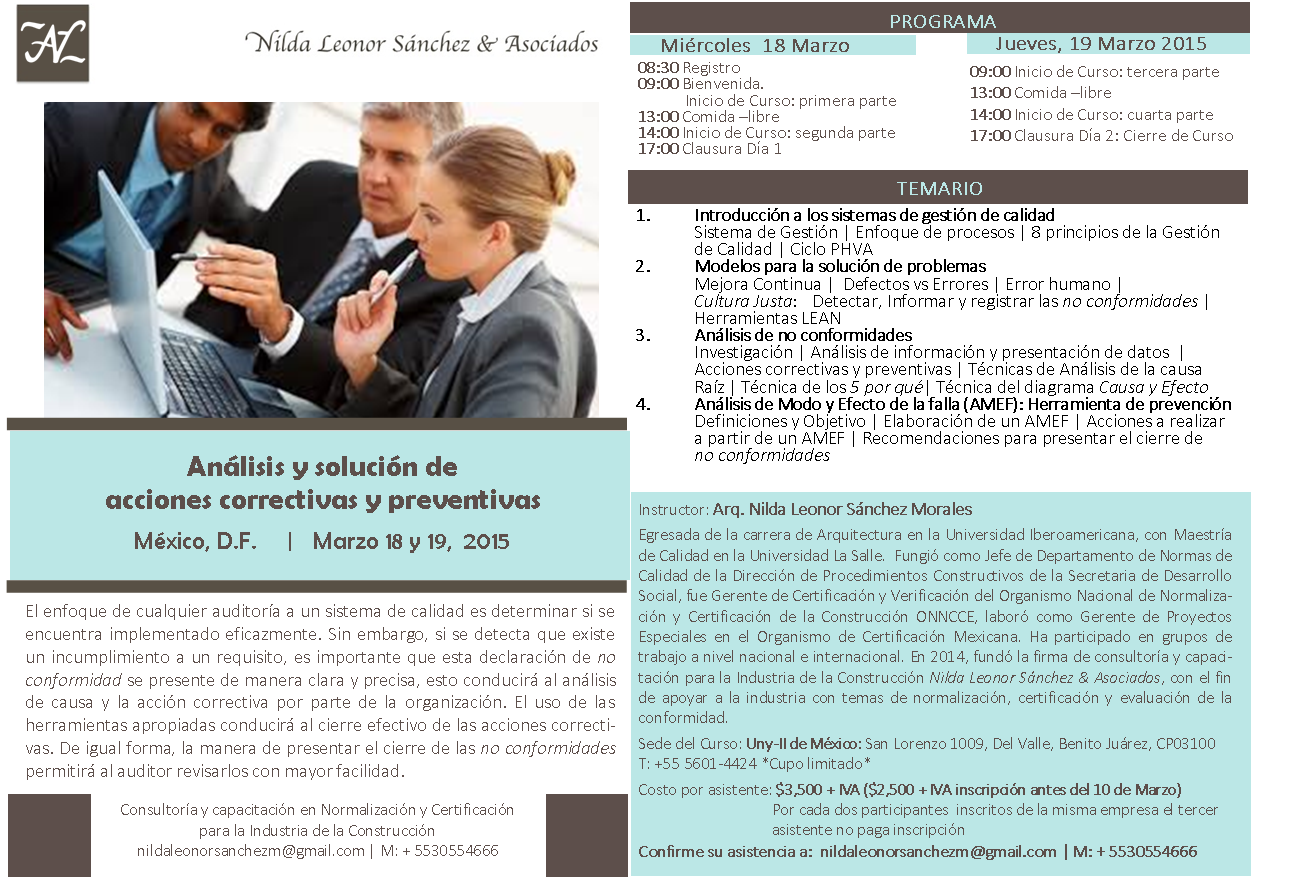 Análisis y soluciones de acciones correctivas y preventivas