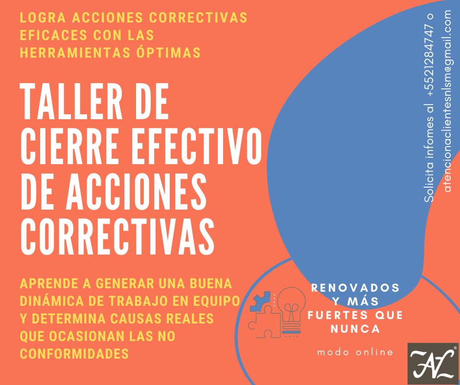 Taller de cierre efectivo de acciones correctivas