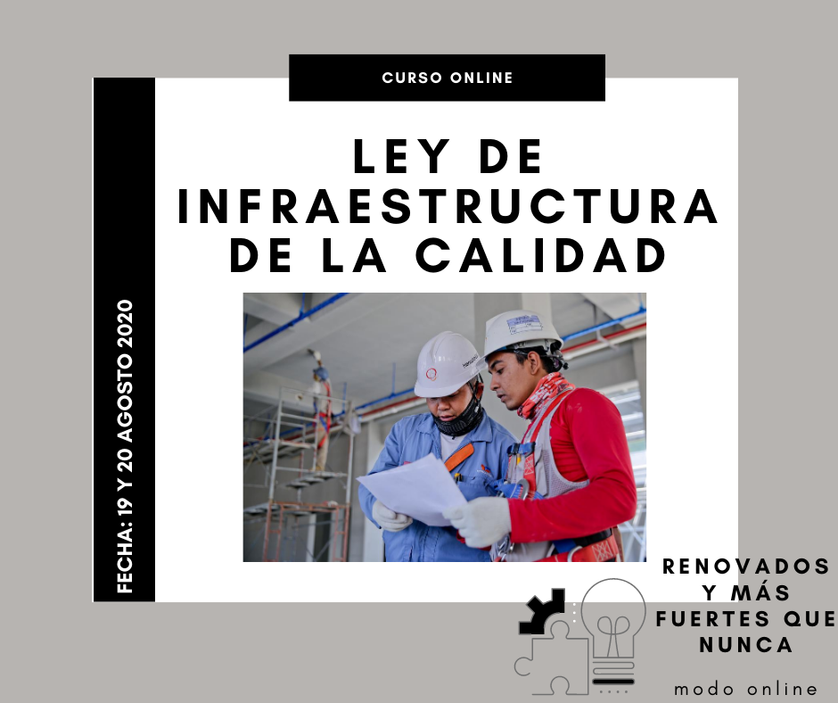 Curso online: Ley de Infraestrutura de la Calidad