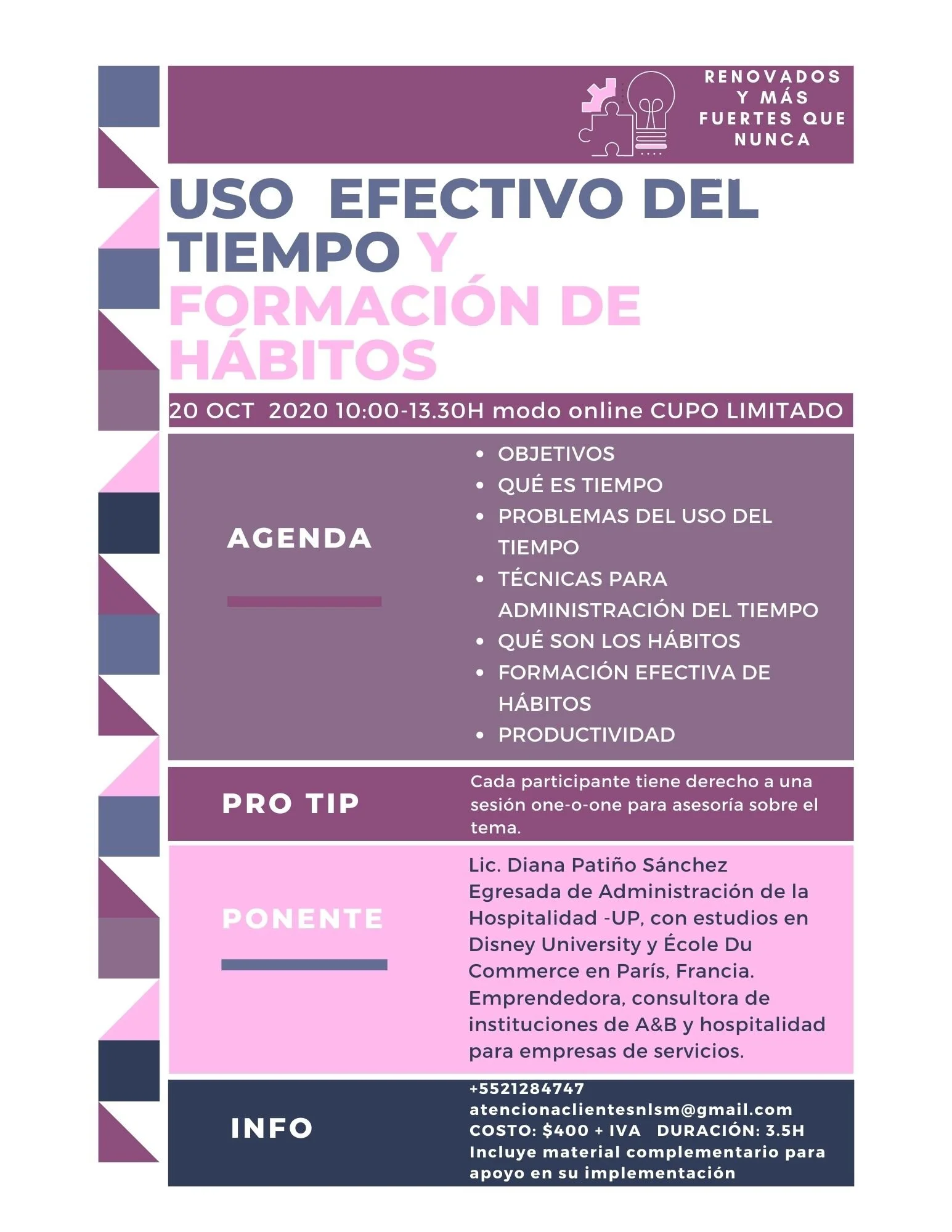 Uso efectivo del tiempo y formación de hábitos