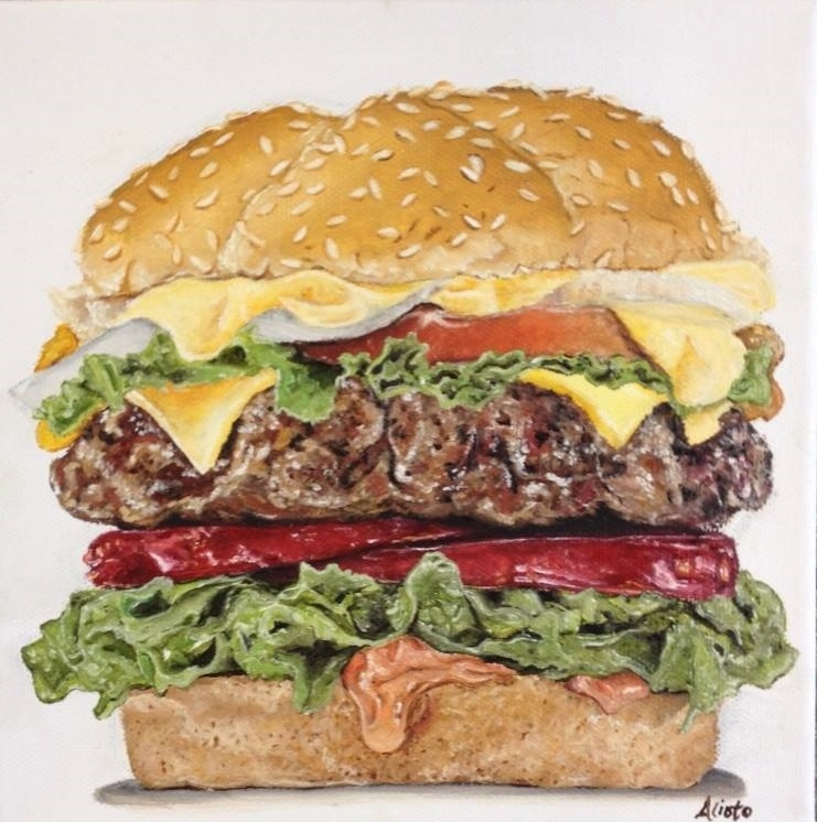 Cheeseburger Deluxe. 8x8. oil on canvas.jpg
