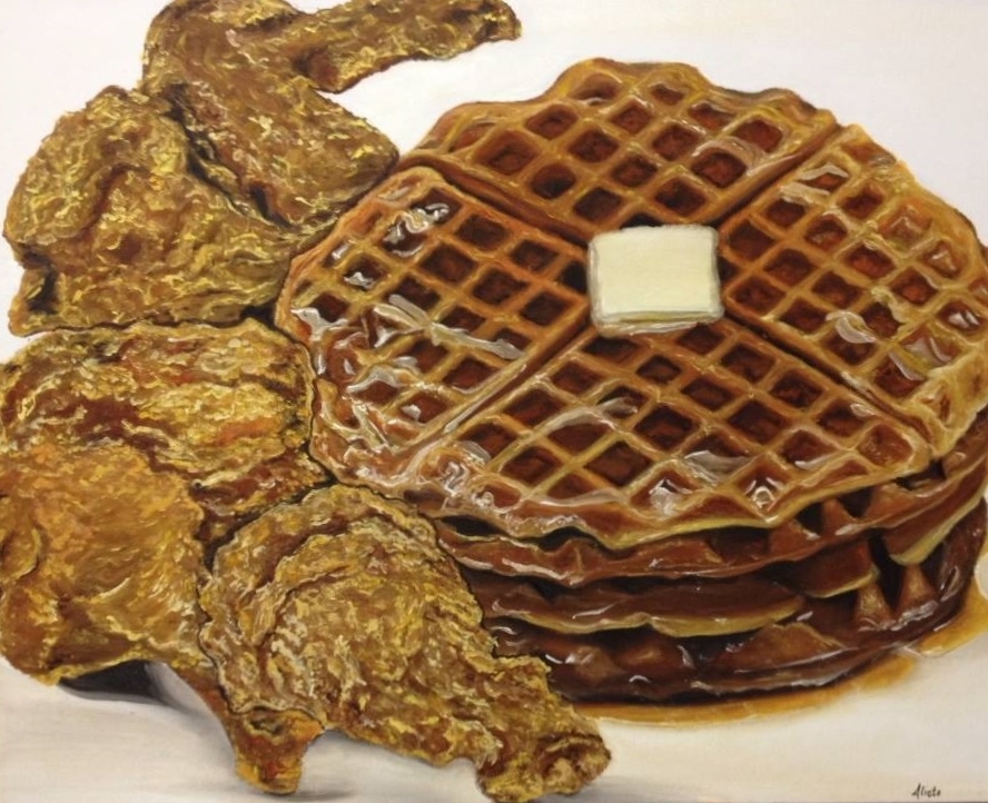 chicken n' waffles. Oil on canvas. 16x20..jpg