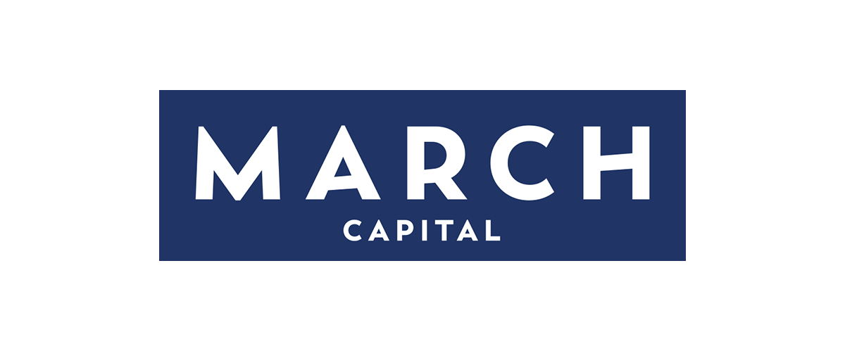 March Capital logo with navy blue background and white text.