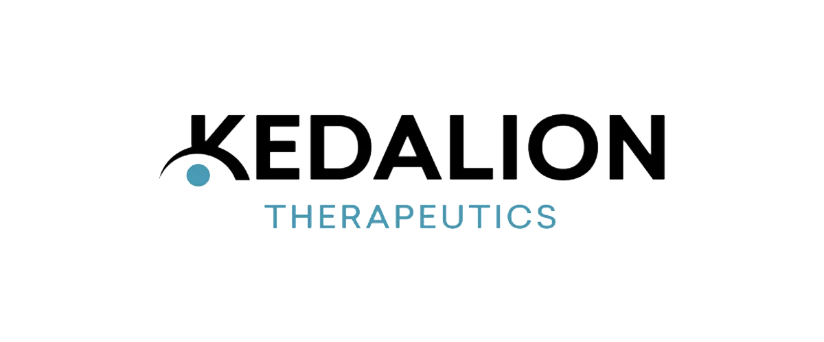 Kedalion Therapeutics logo in black and blue text with a blue dot on the letter 'K'.