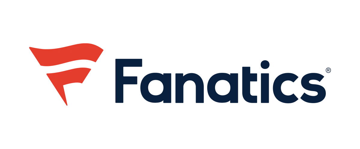 A logo with red and black colors and cursive text, possibly for a brand or company.