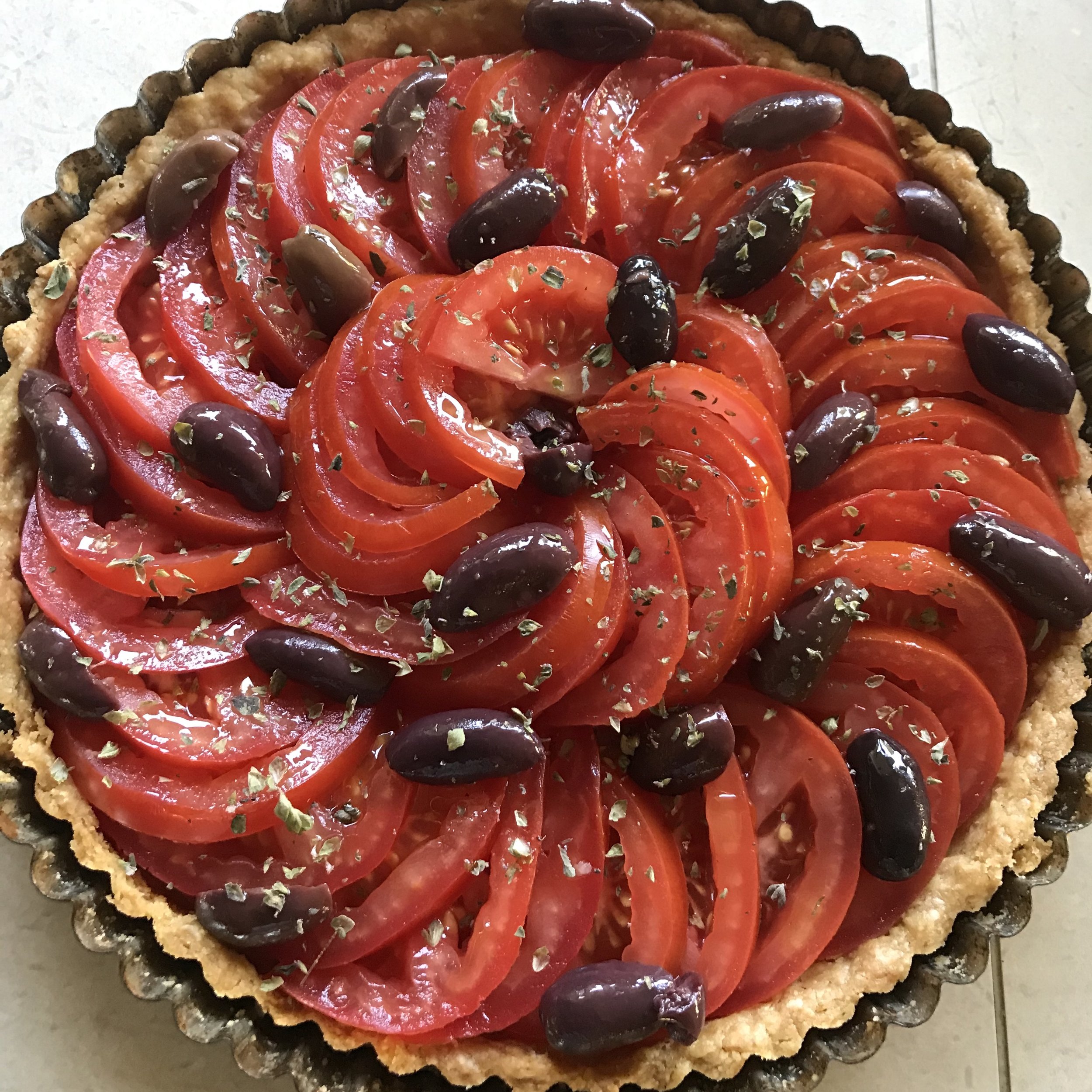 Tomato, Olive and Goat Cheese Tart