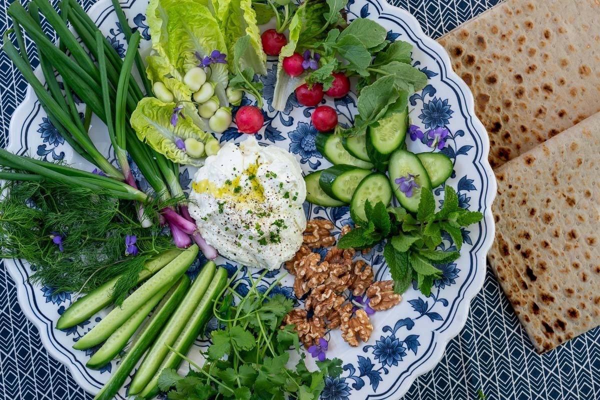 Persian Sabzi Khordan: Whipped Feta Platter