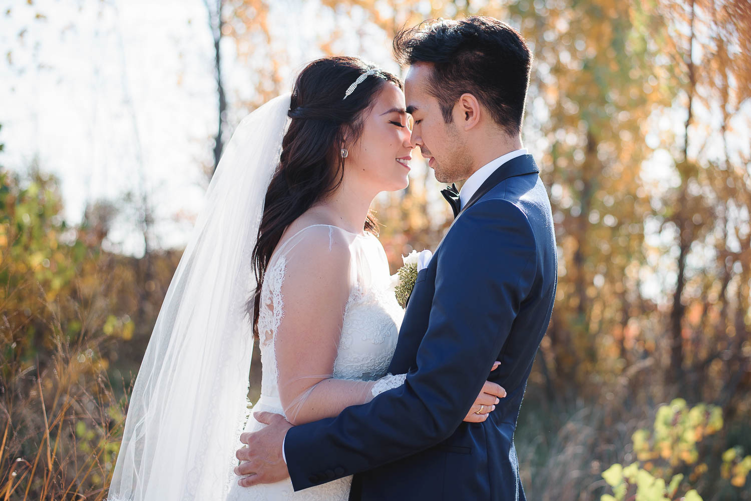 First Look | Outdoor Romantic Wedding | Brampton, Toronto, GTA Wedding Photographer | Eneira Photography