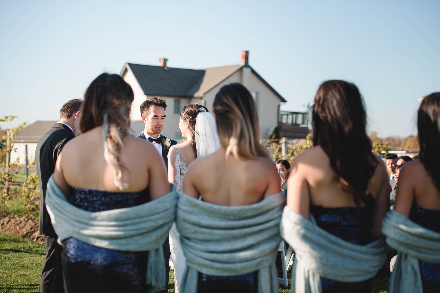 Ceremony at Winery | Outdoor Romantic Winery Wedding | Brampton, Toronto, GTA Wedding Photographer | Eneira Photography