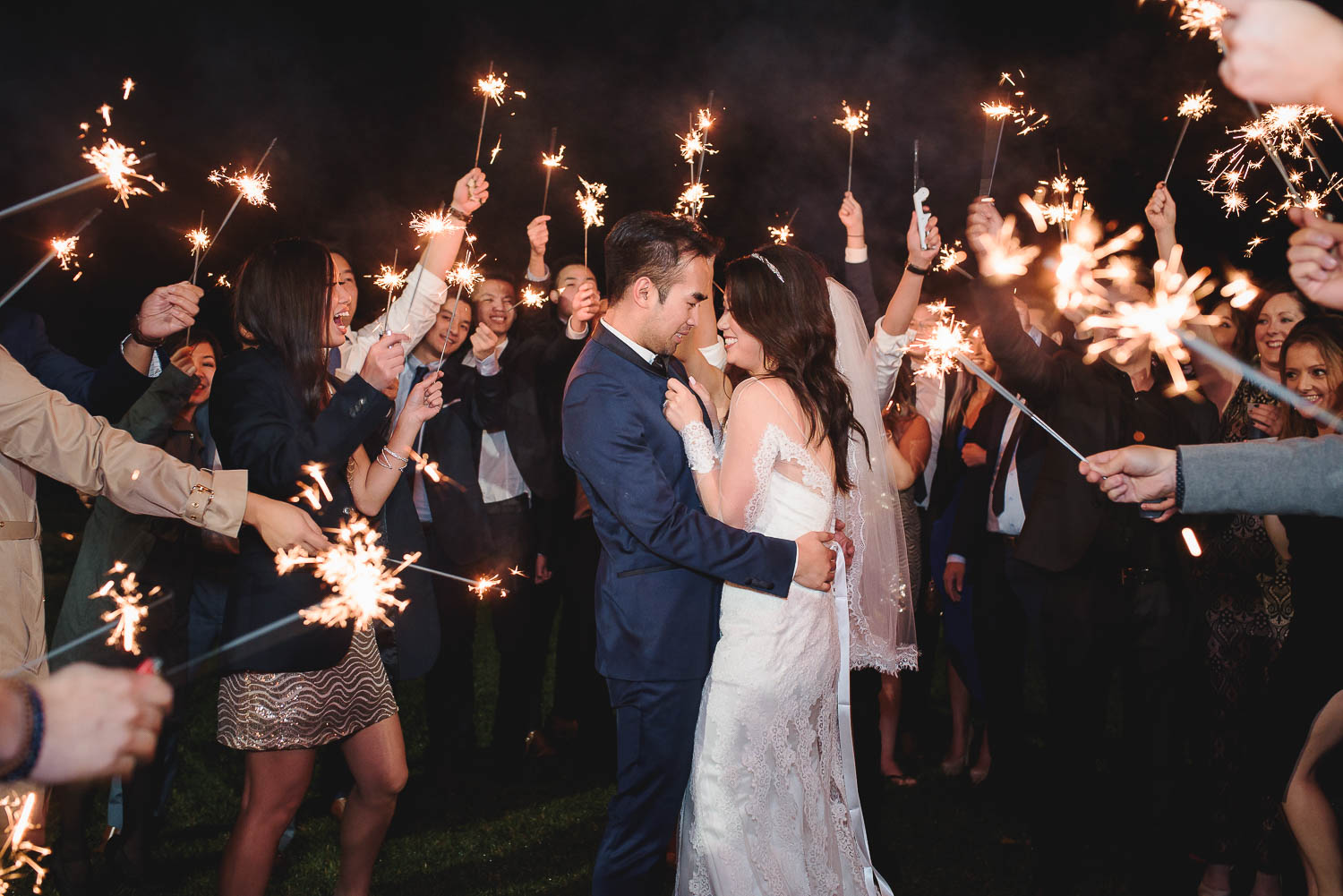 Sparkler Exit | Romantic Winery Wedding | Brampton, Toronto, GTA Wedding Photographer | Eneira Photography