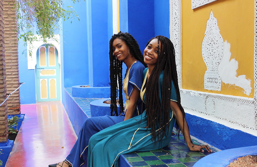 My sister and I in Marrakech, Morocco