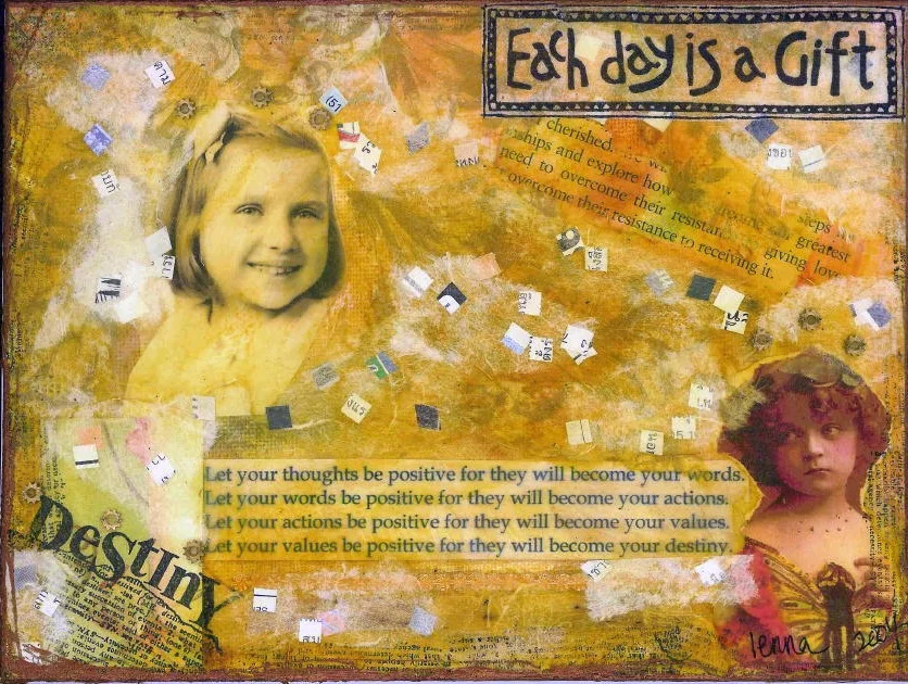 Collage on canvas 2004