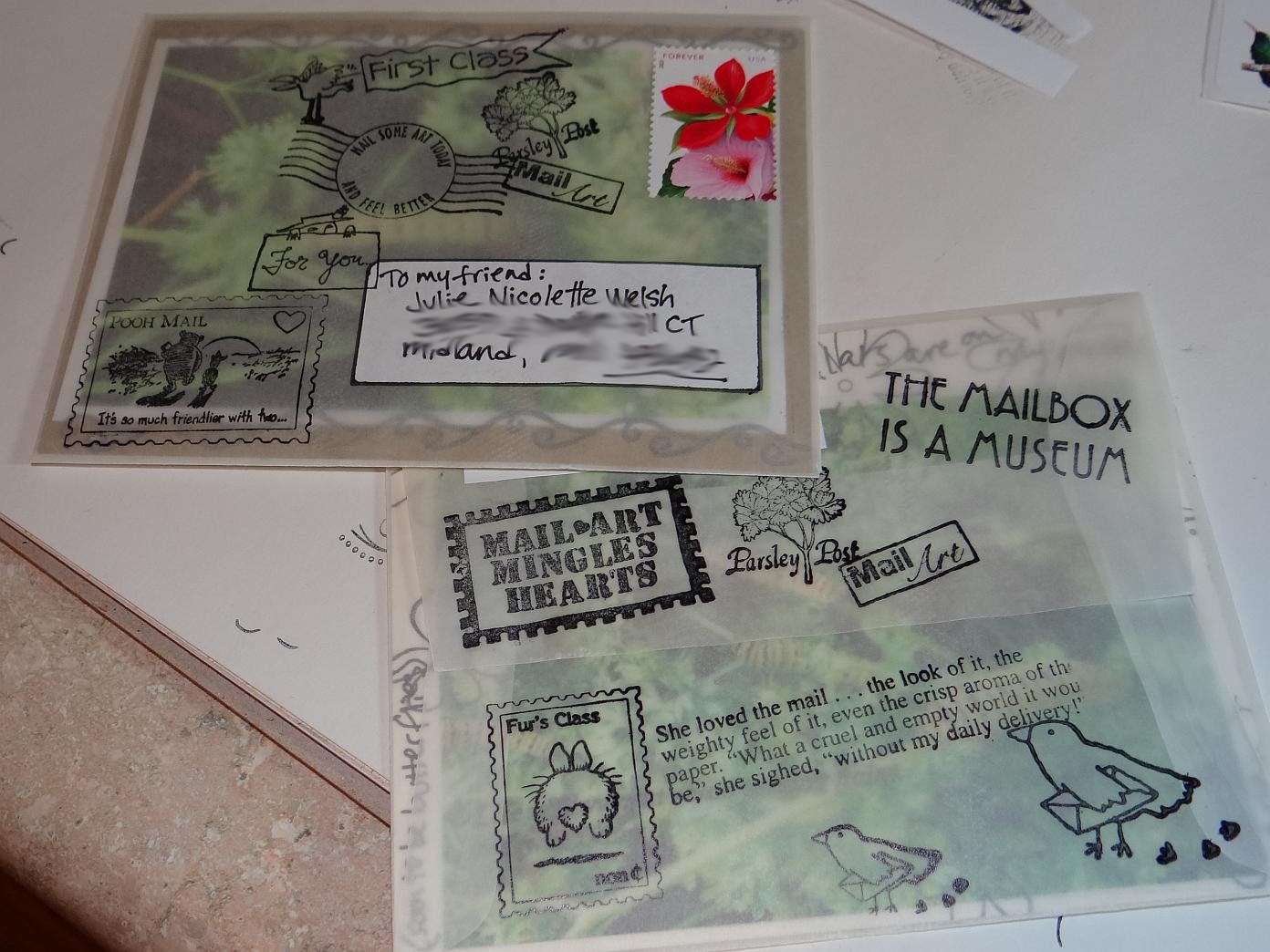 clear envelope